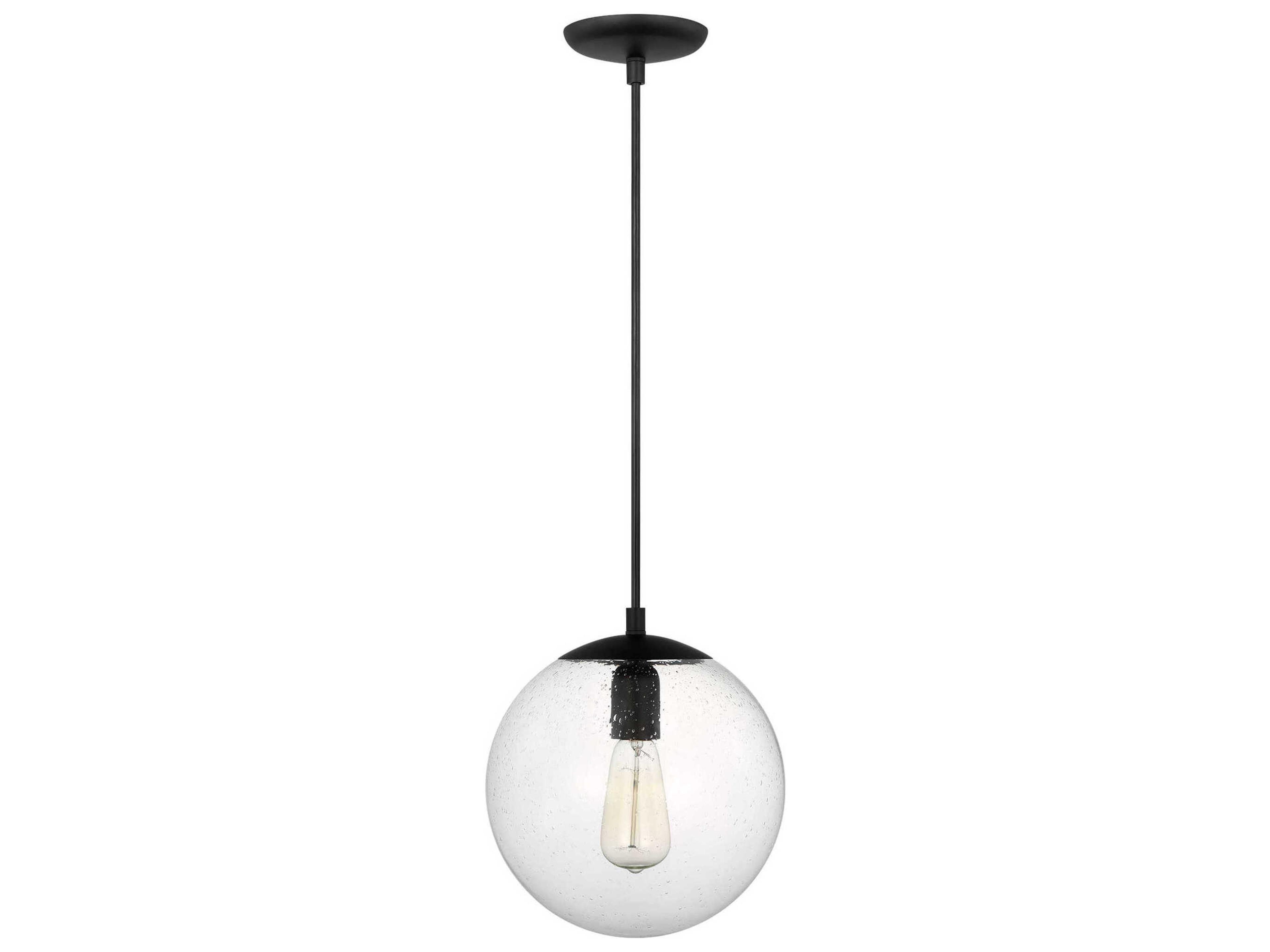Visual Comfort Studio Leo 1-Light Midnight Black Globe Mini Pendant