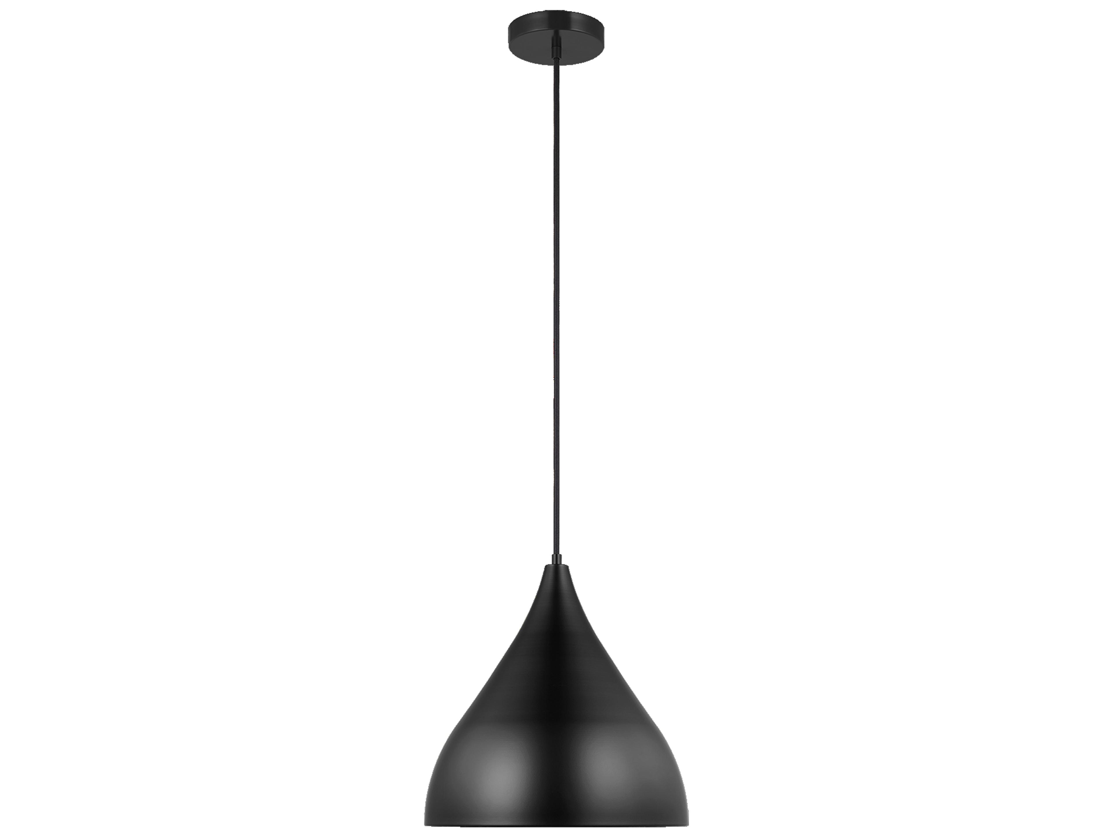 Oden Pendant Light Midnight Black 14 Inch Spun Steel