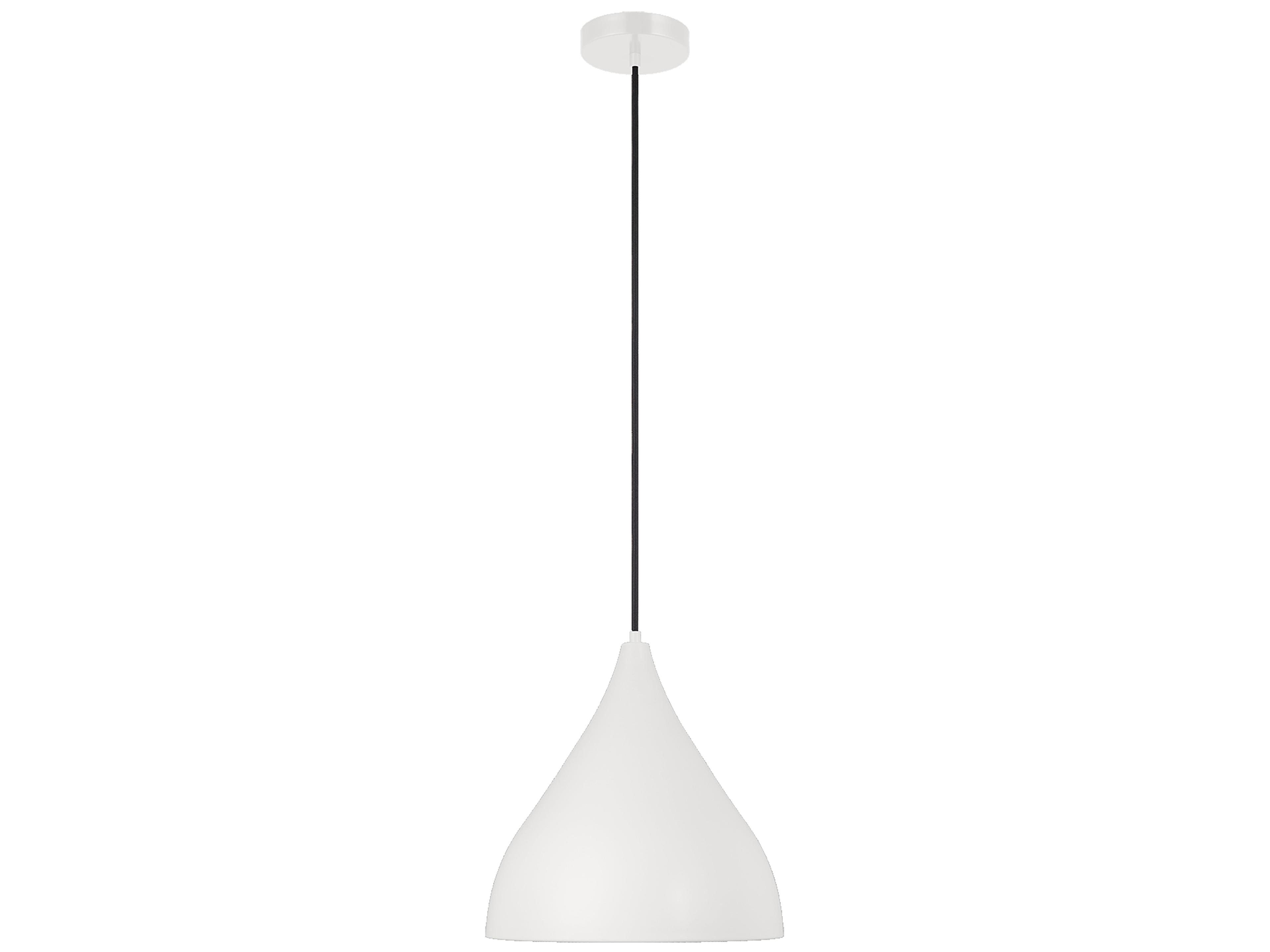 Oden 1-Light Medium Pendant Matte White Steel Shade