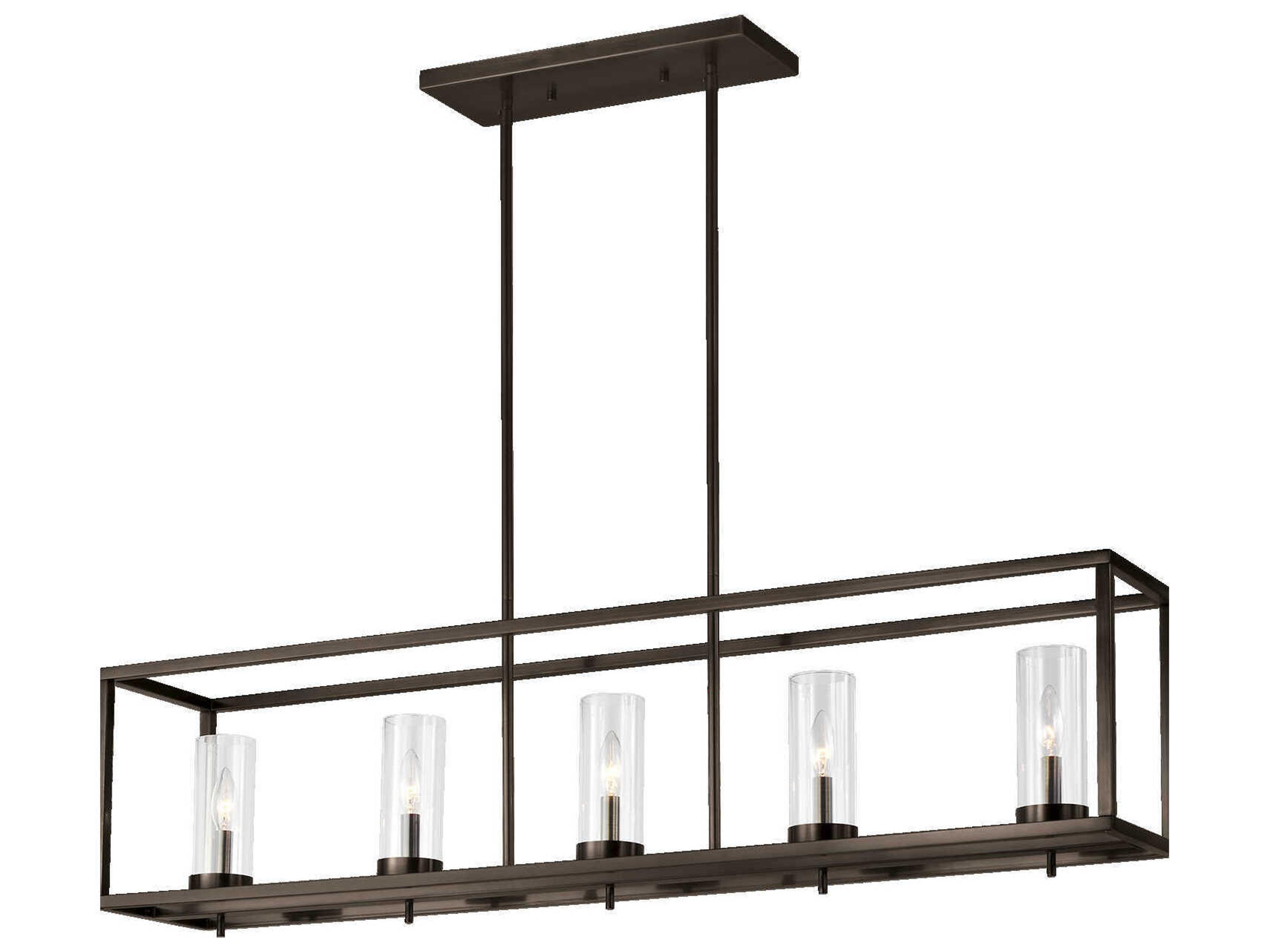 Zire 5 Light Linear Island Pendant Brushed Oil Rubbed Bronze