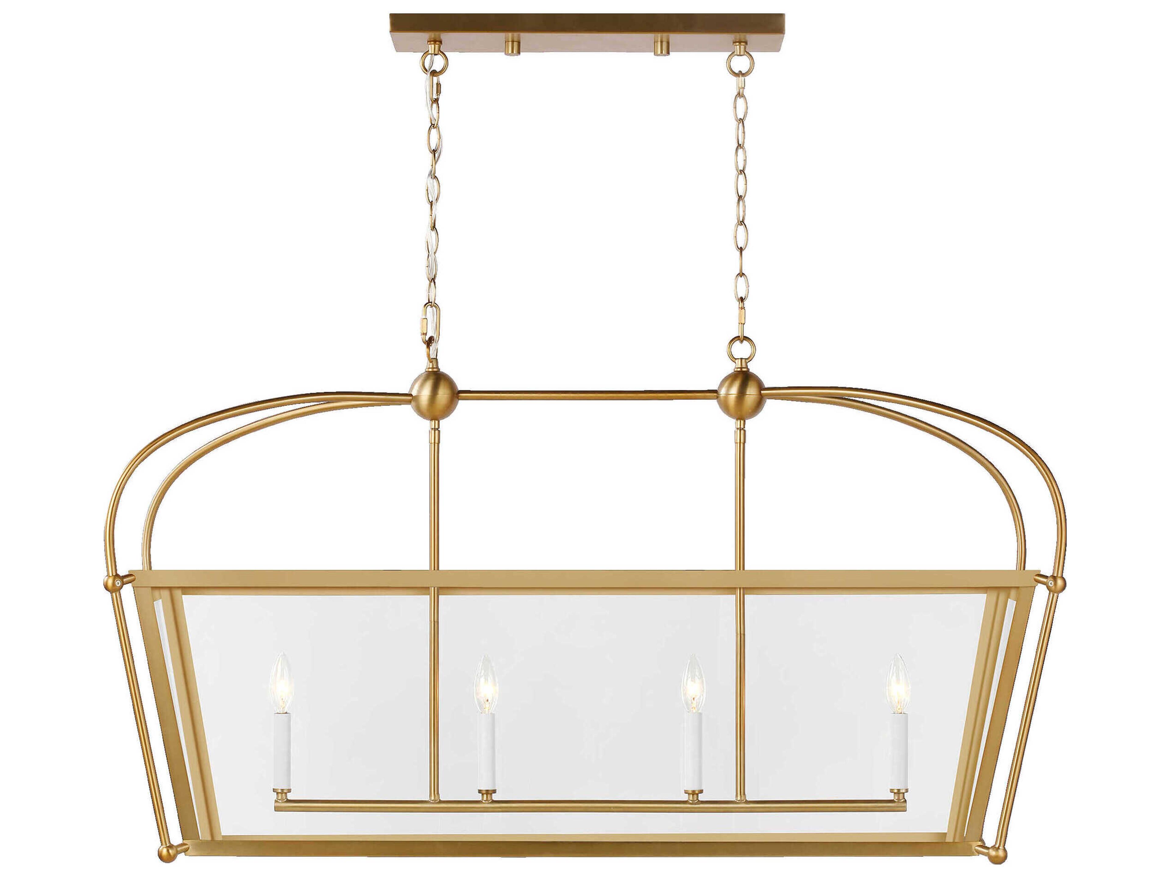 Charleston 4-Light Satin Brass Linear Chandelier