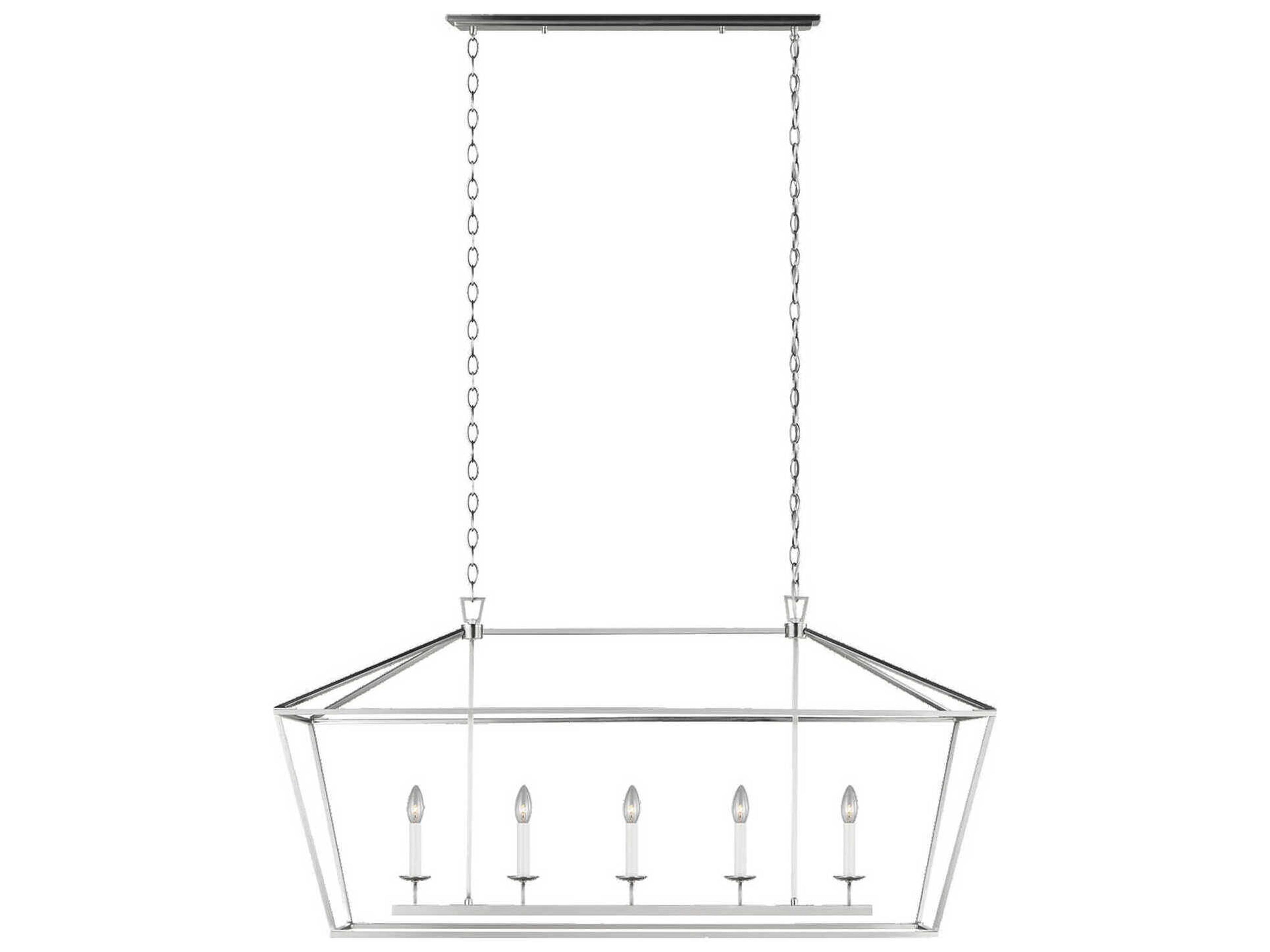 Linear Chandelier Dianna 5 Light Brushed Nickel