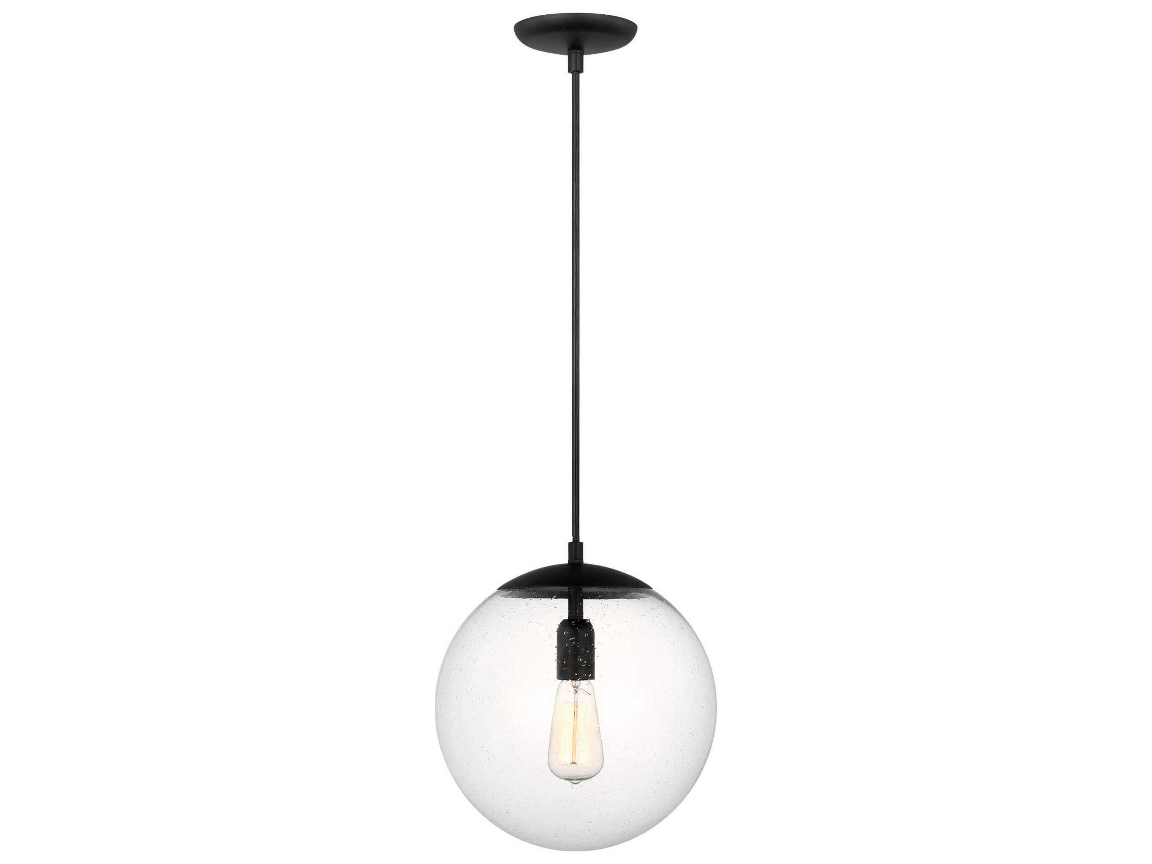 Pendant Light Leo Midnight Black Seeded Glass