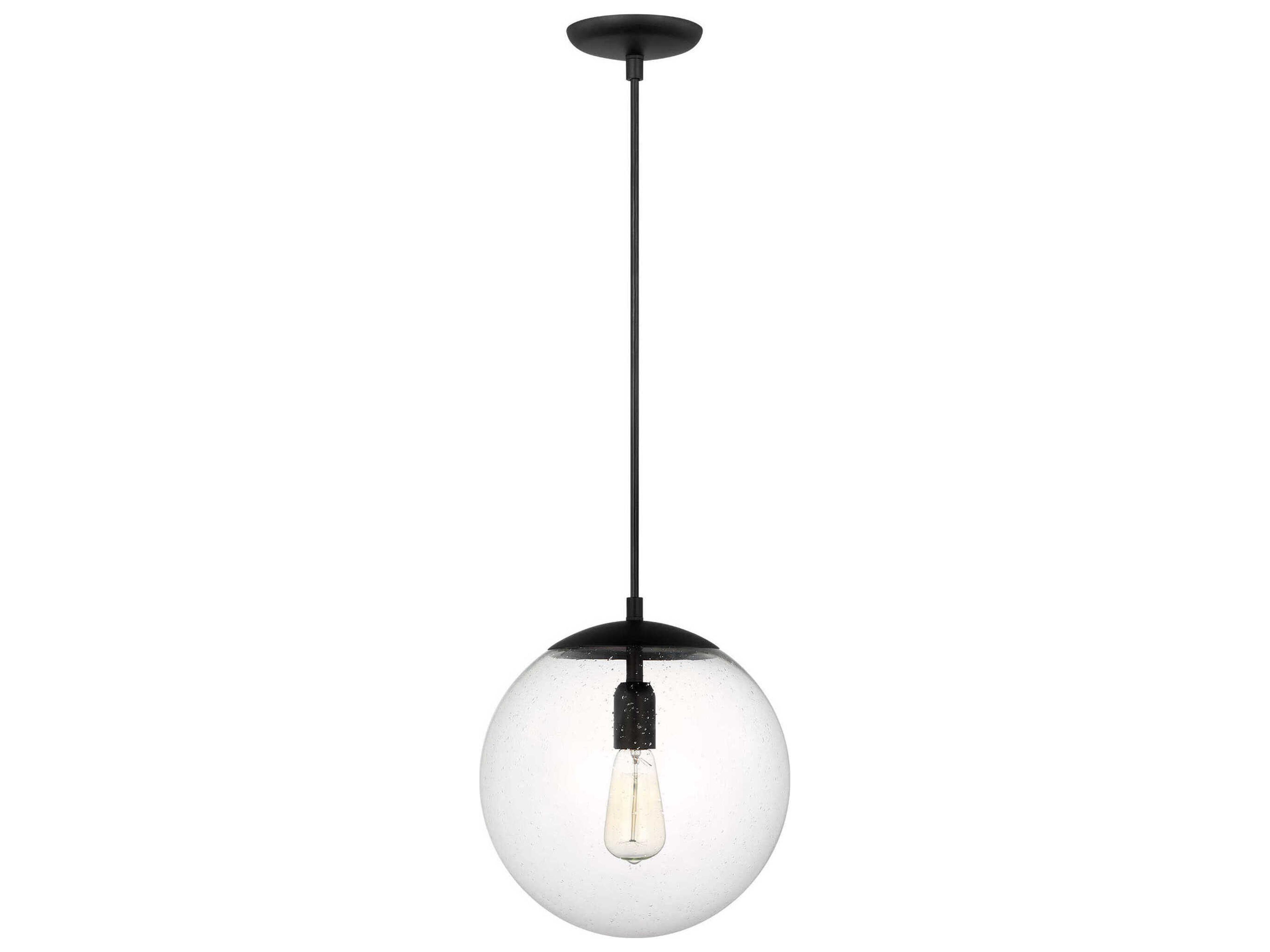 Visual Comfort Studio Leo 1-Light Midnight Black Globe Mini Pendant