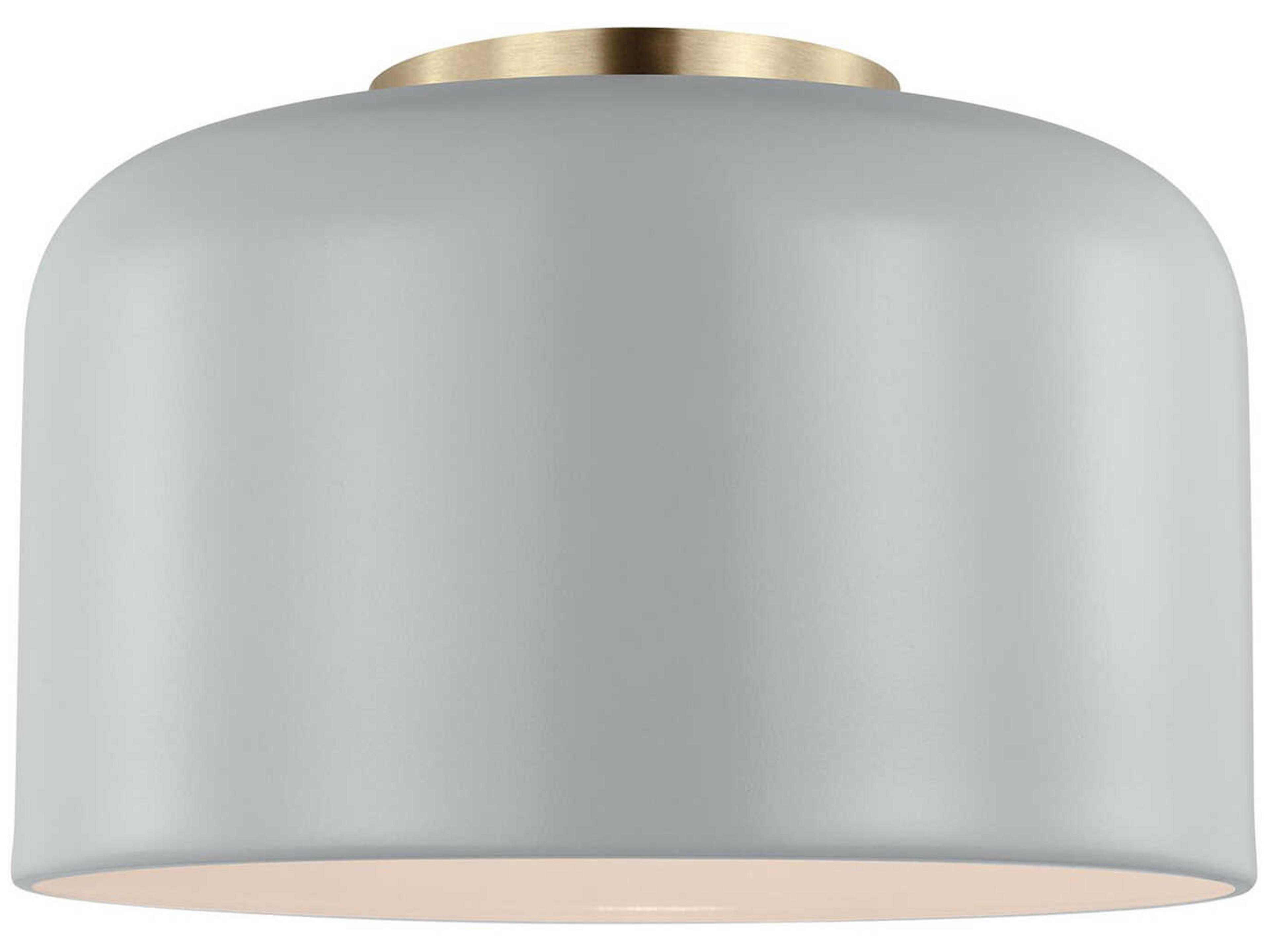 Malone Matte Grey 1 Light Flush Mount Ceiling Light