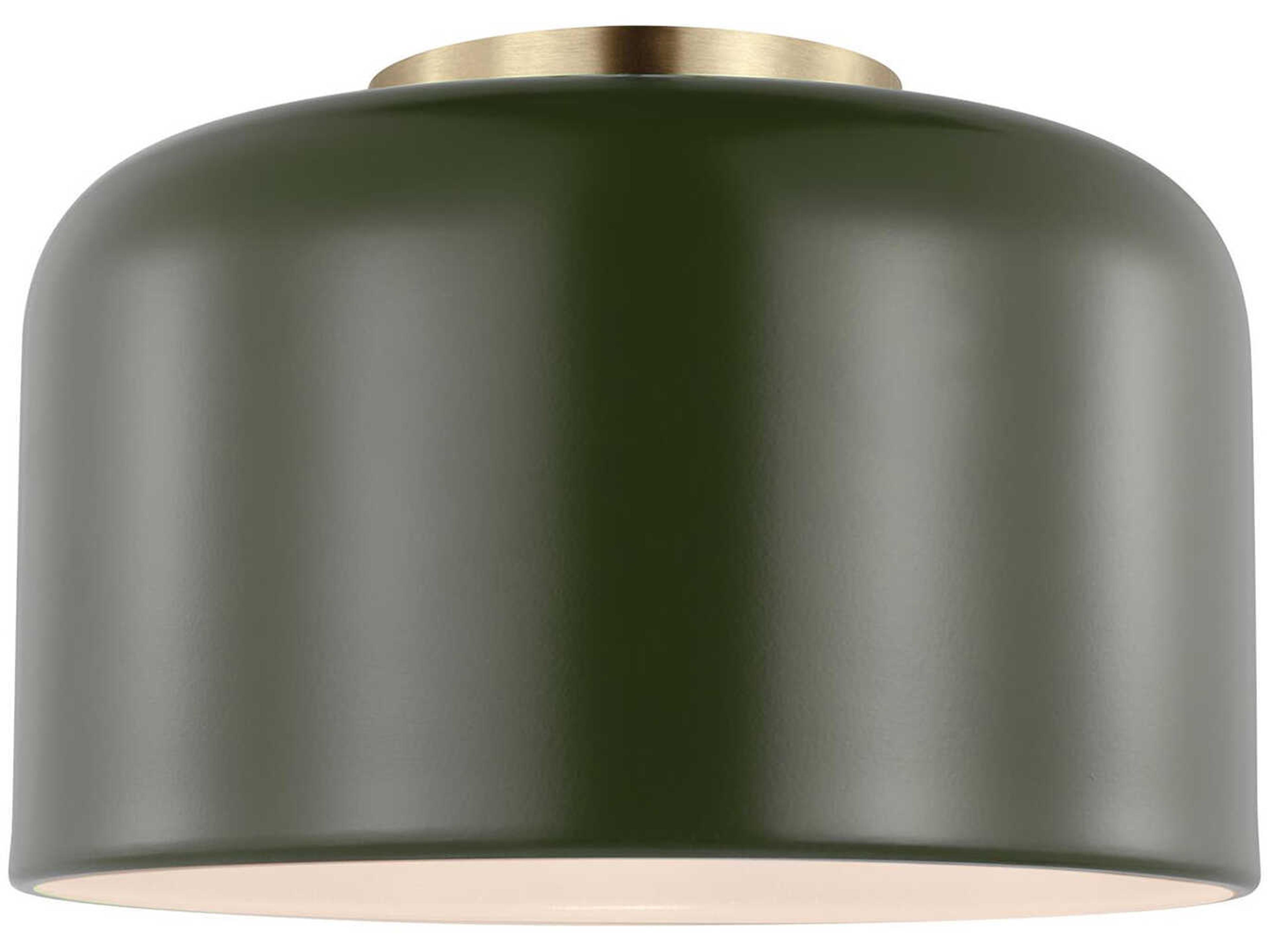 Malone Flush Mount Ceiling Light Olive Green
