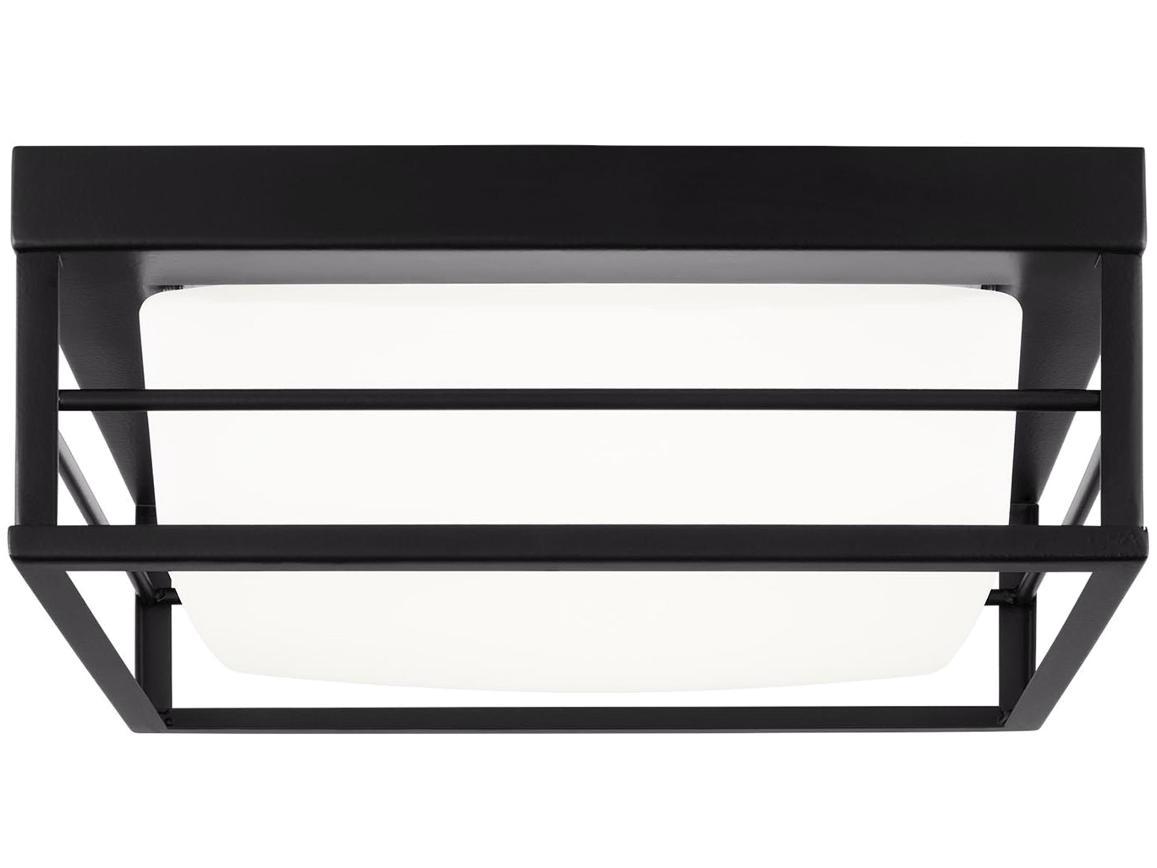 Visual Comfort Studio Dearborn 1-Light Midnight Black Flush Mount