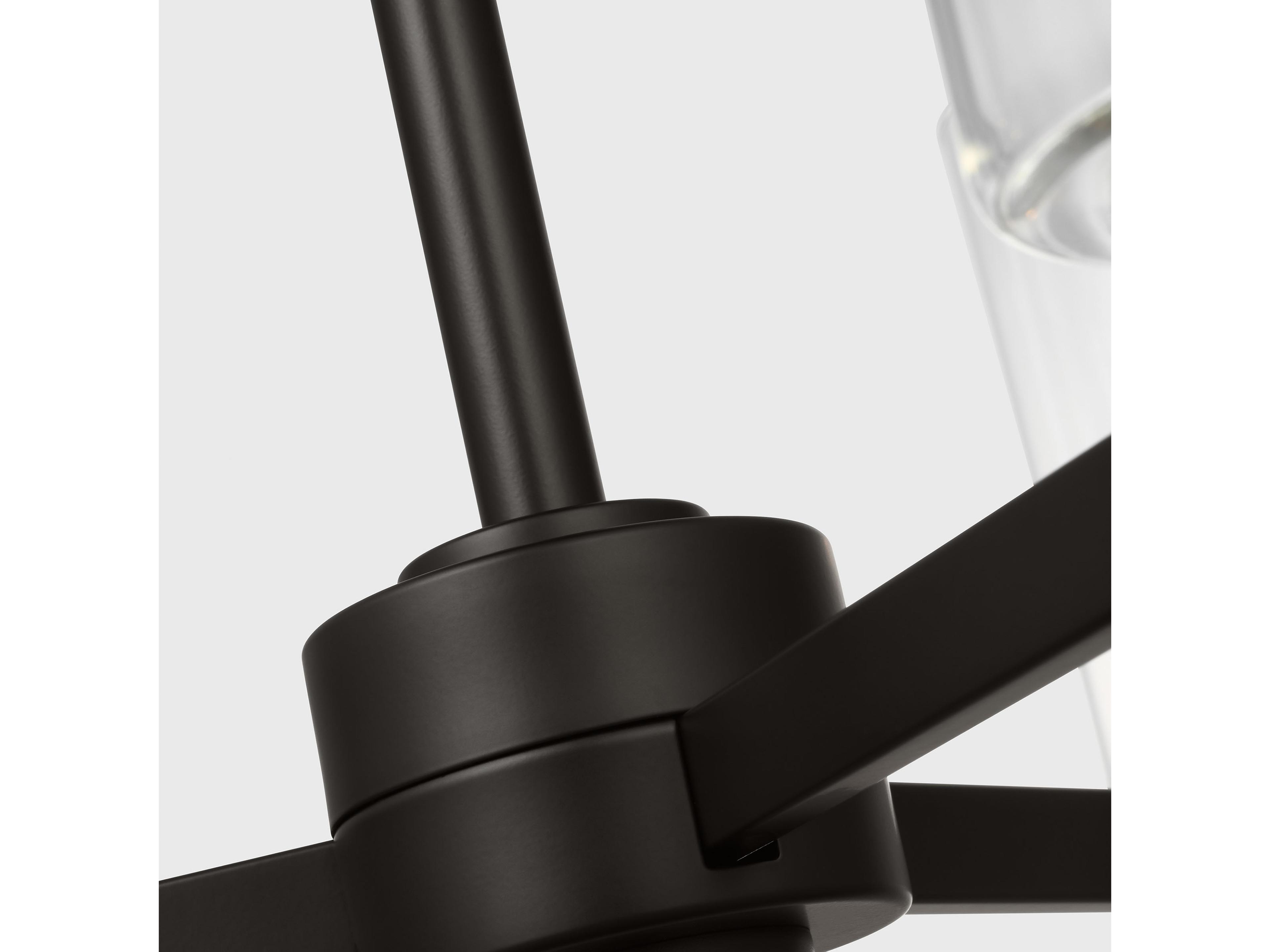 Visual Comfort Studio Fullton 3-Light Midnight Black Cylinder Semi Flush Mount