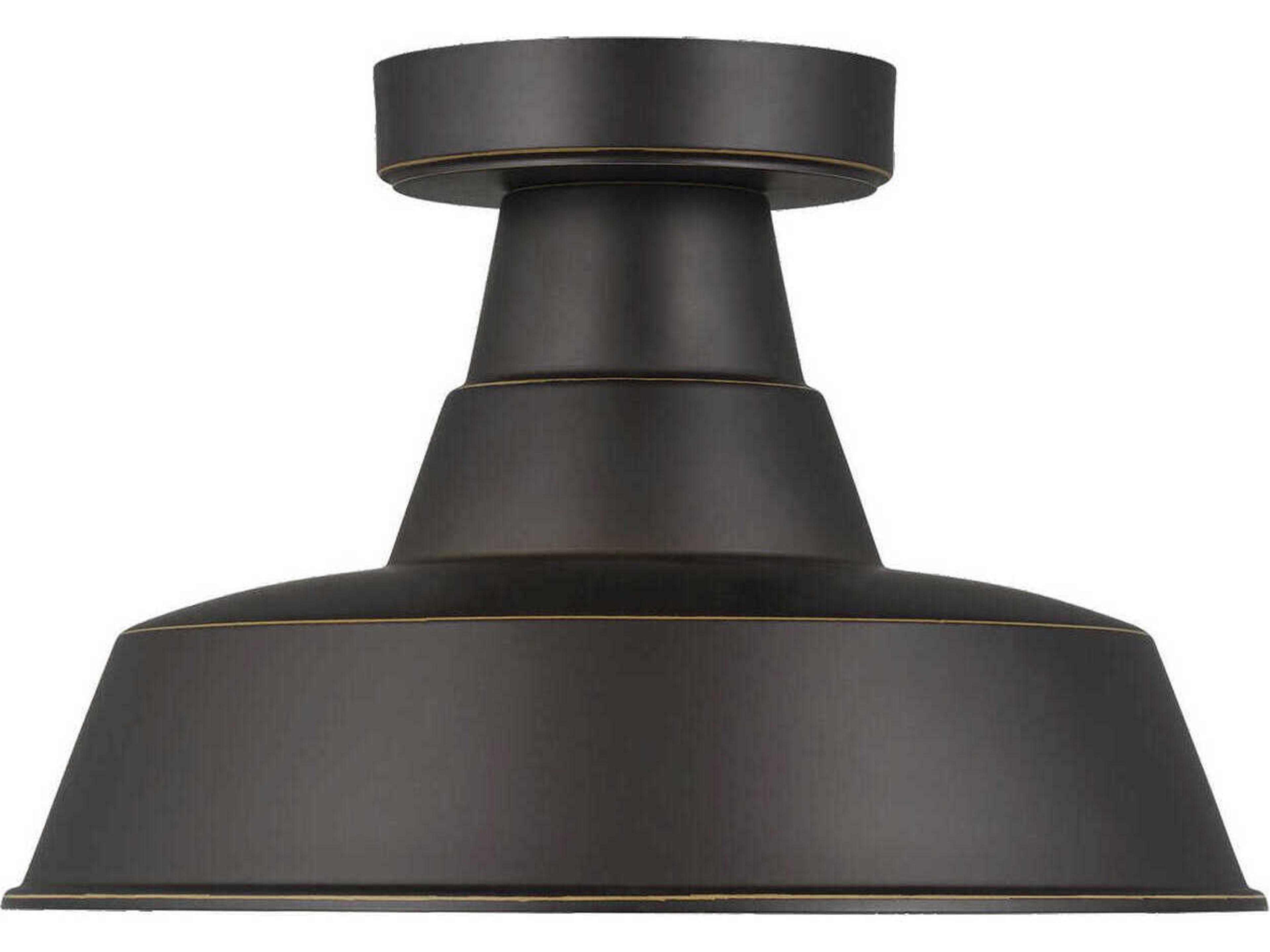 Outdoor Flush Mount Barn Light Antique Bronze 12 Inch