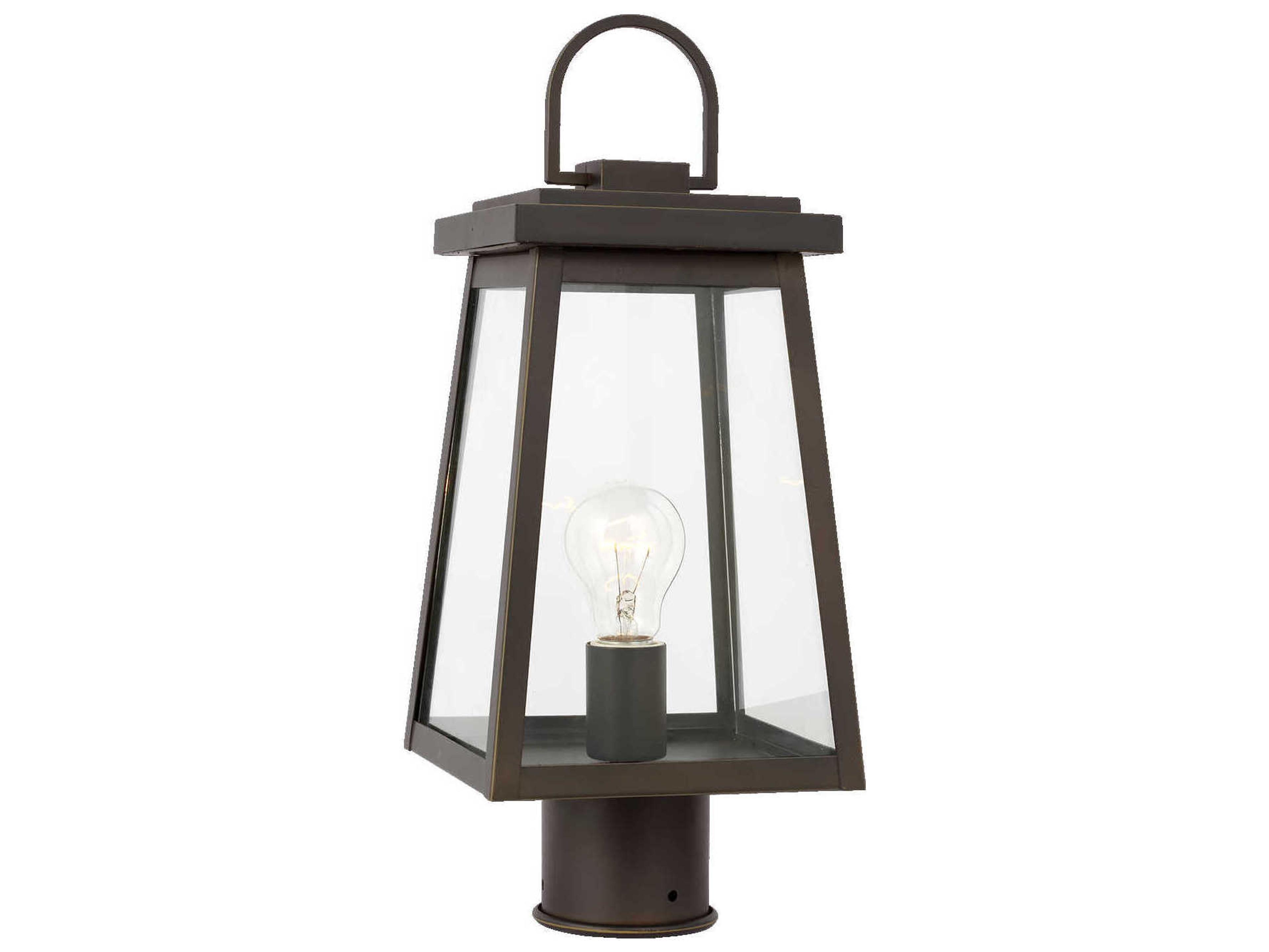 Founders 1-Light Antique Bronze Outdoor Post Lantern