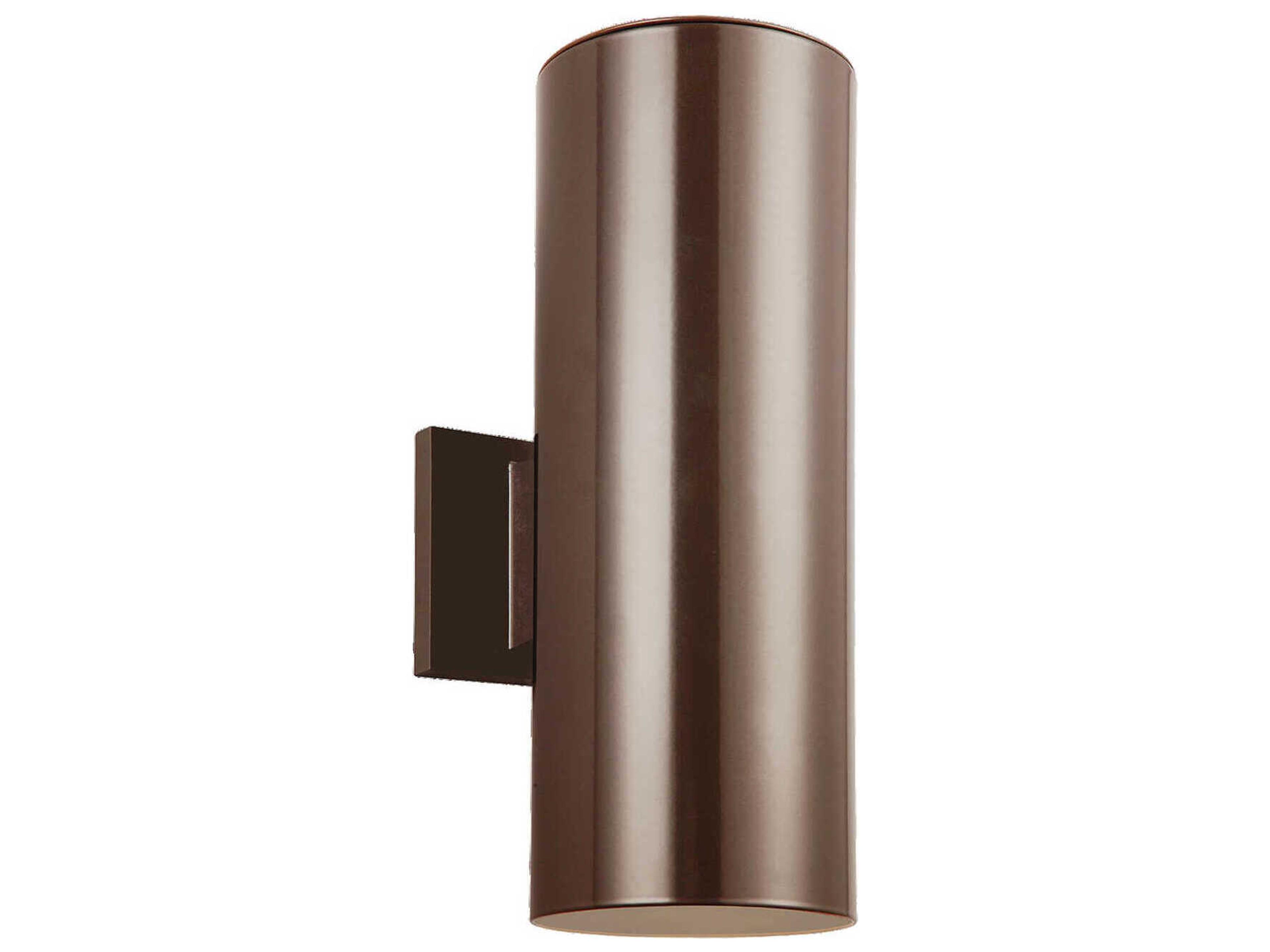 Wall Lantern Outdoor Cylinders Up Down Bronze