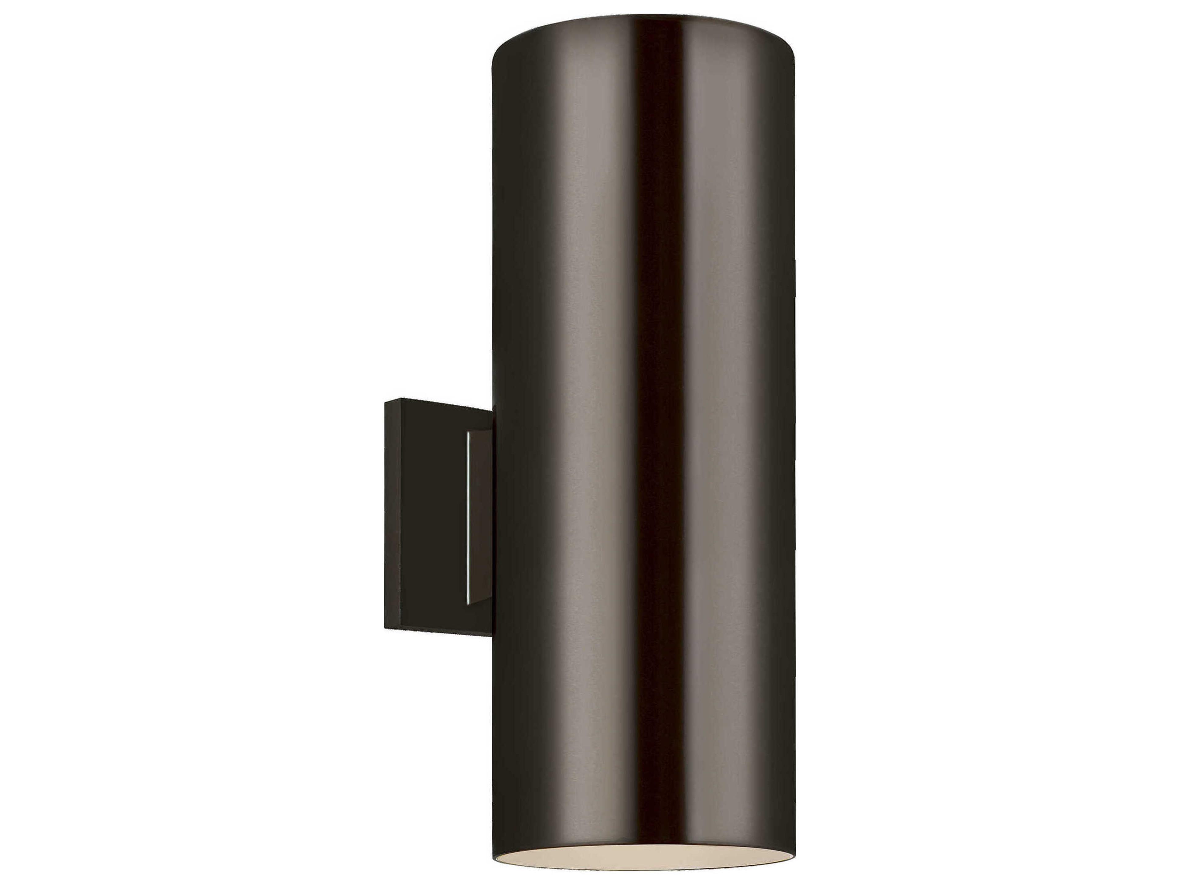 Outdoor Cylinders Bronze LED Outdoor Wall Lantern 14 Inch
