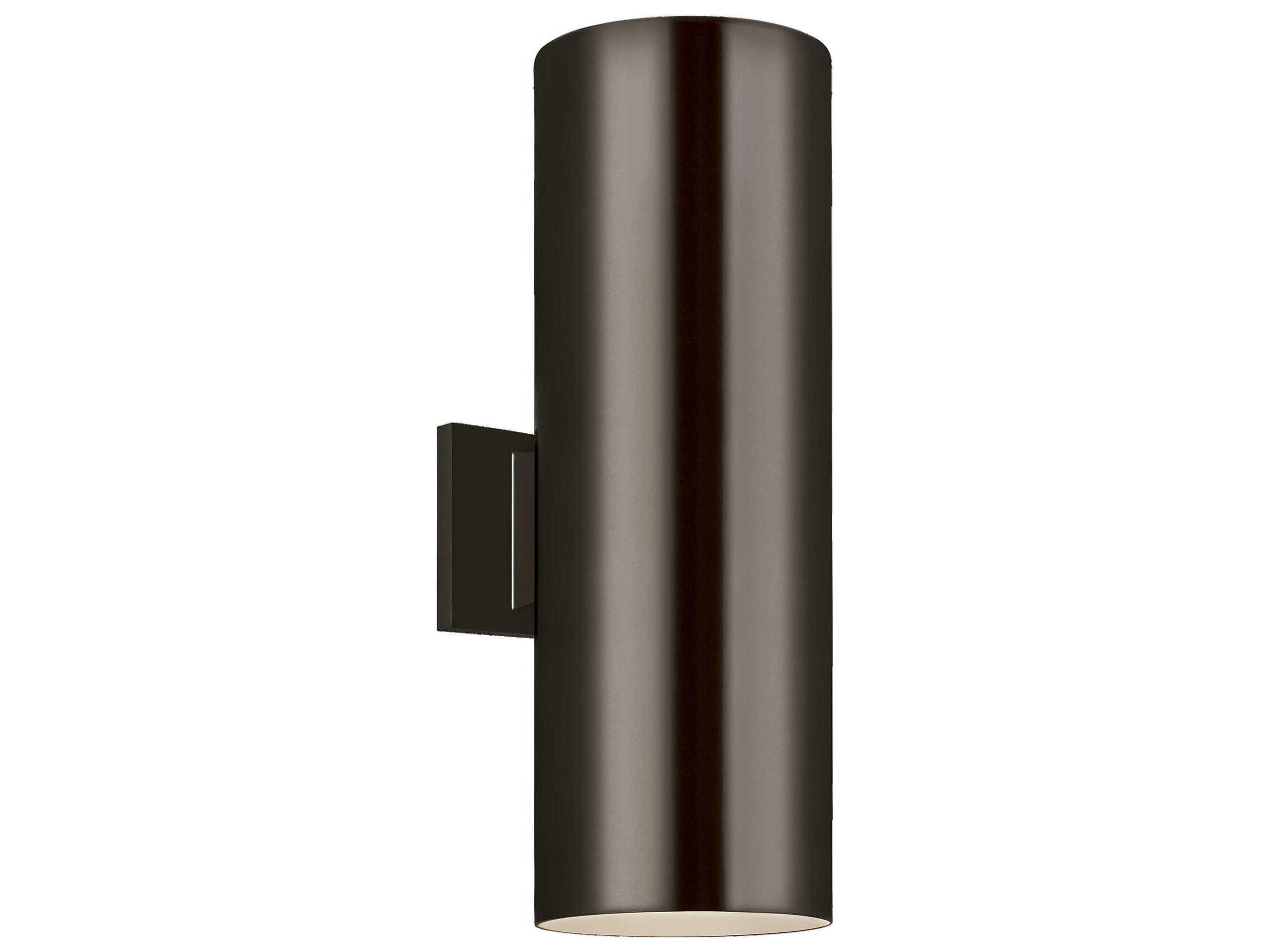 LED Outdoor Wall Lantern Outdoor Cylinders 18 Inch Bronze