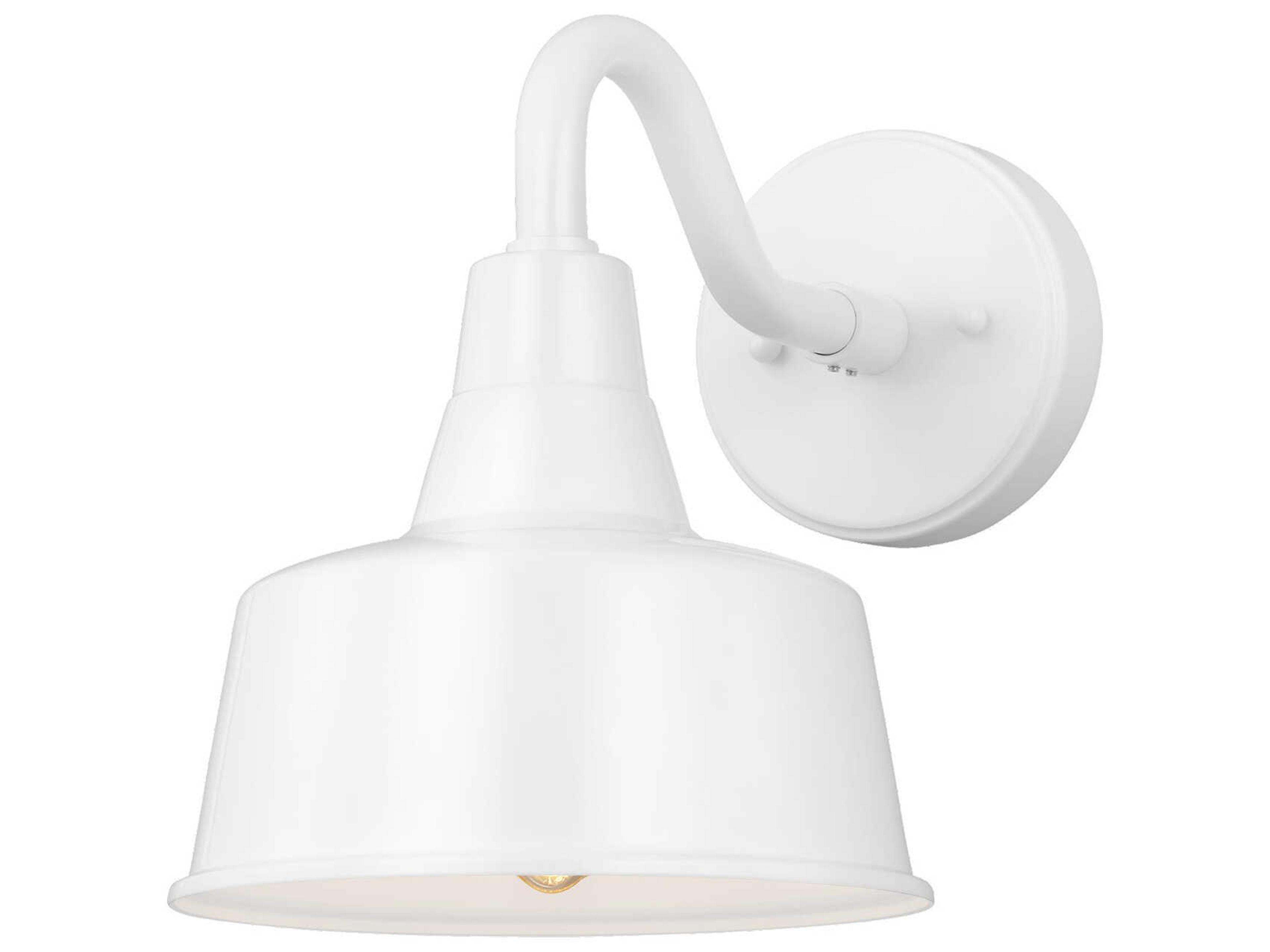 Barn Light White Aluminum Outdoor Wall Lantern