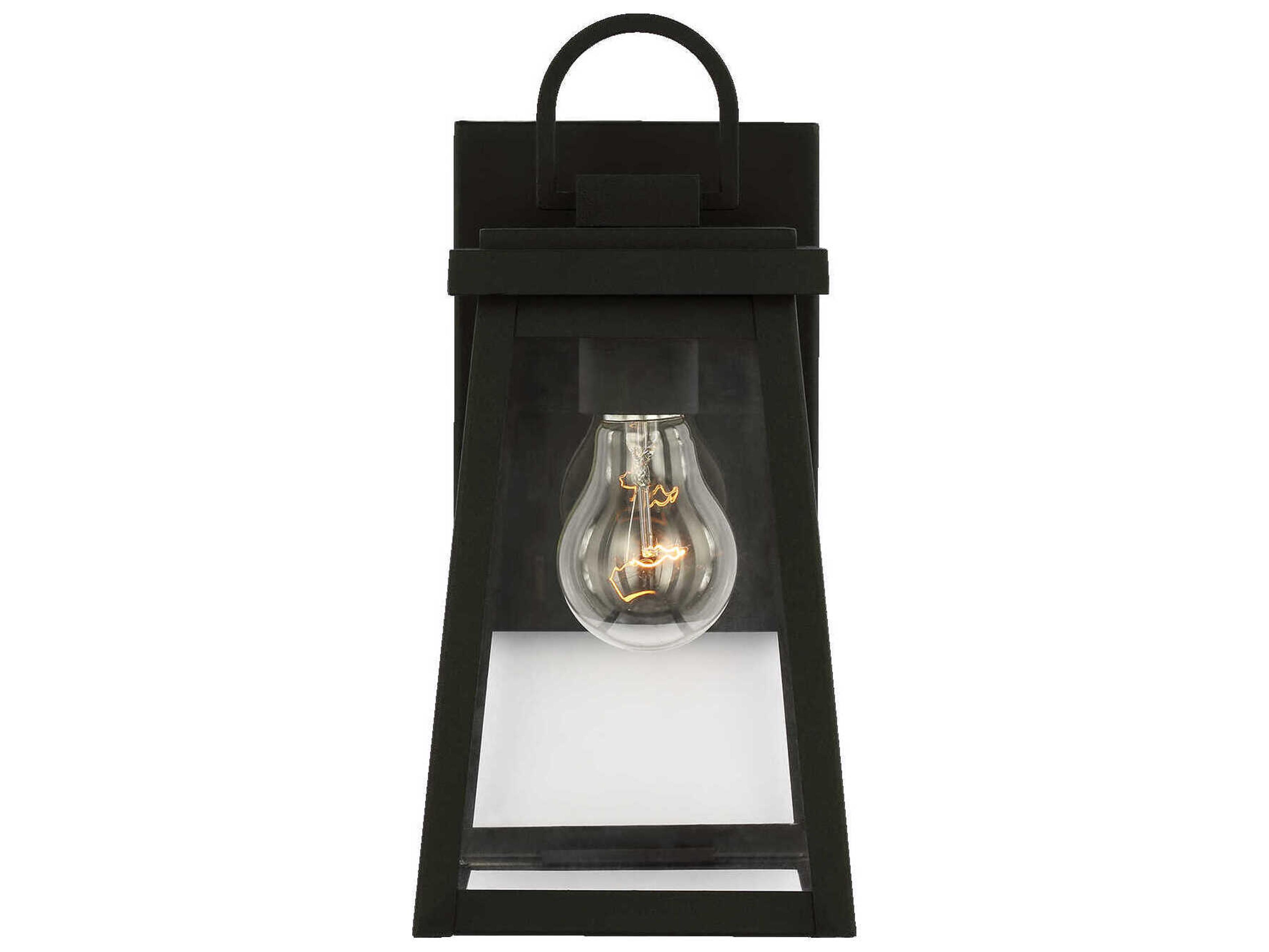 Founders Small Outdoor Wall Lantern Black Aluminum