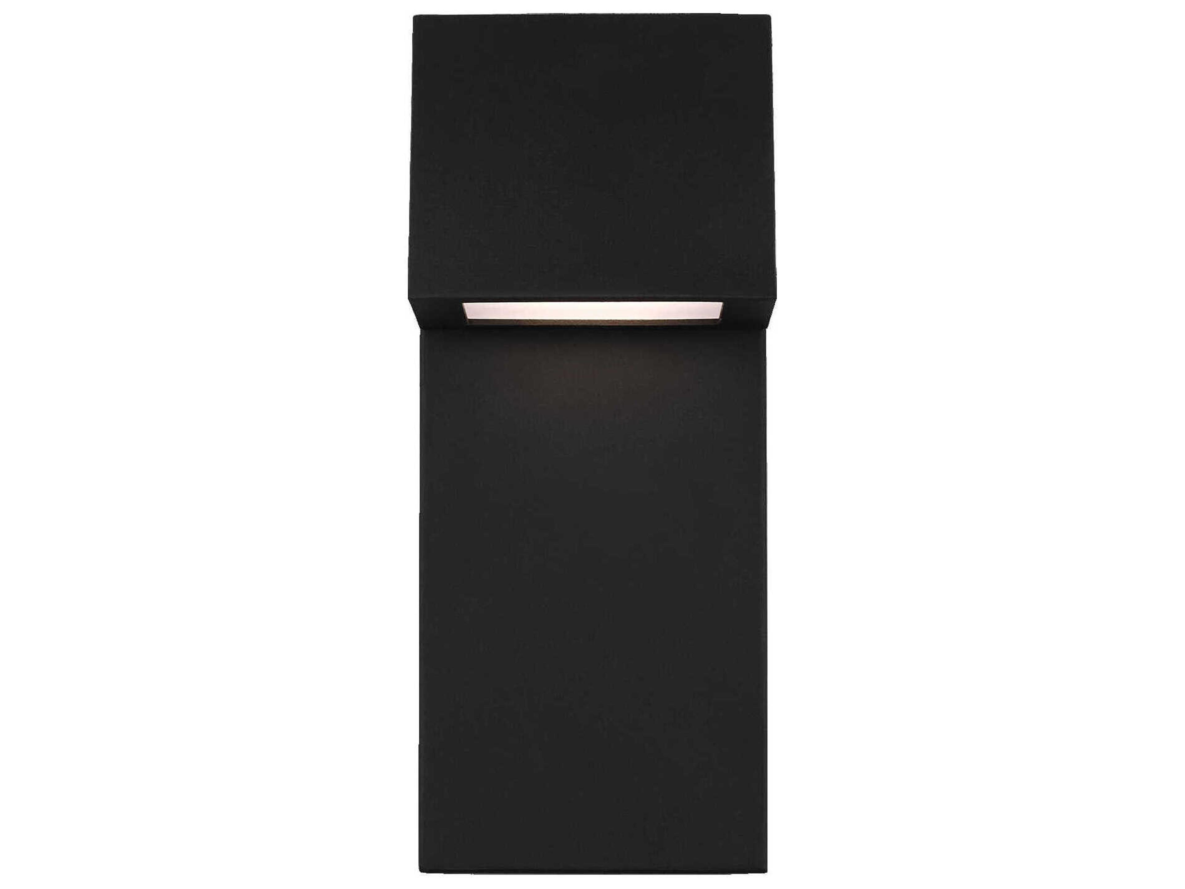 Rocha Small LED Outdoor Wall Lantern Modern Black