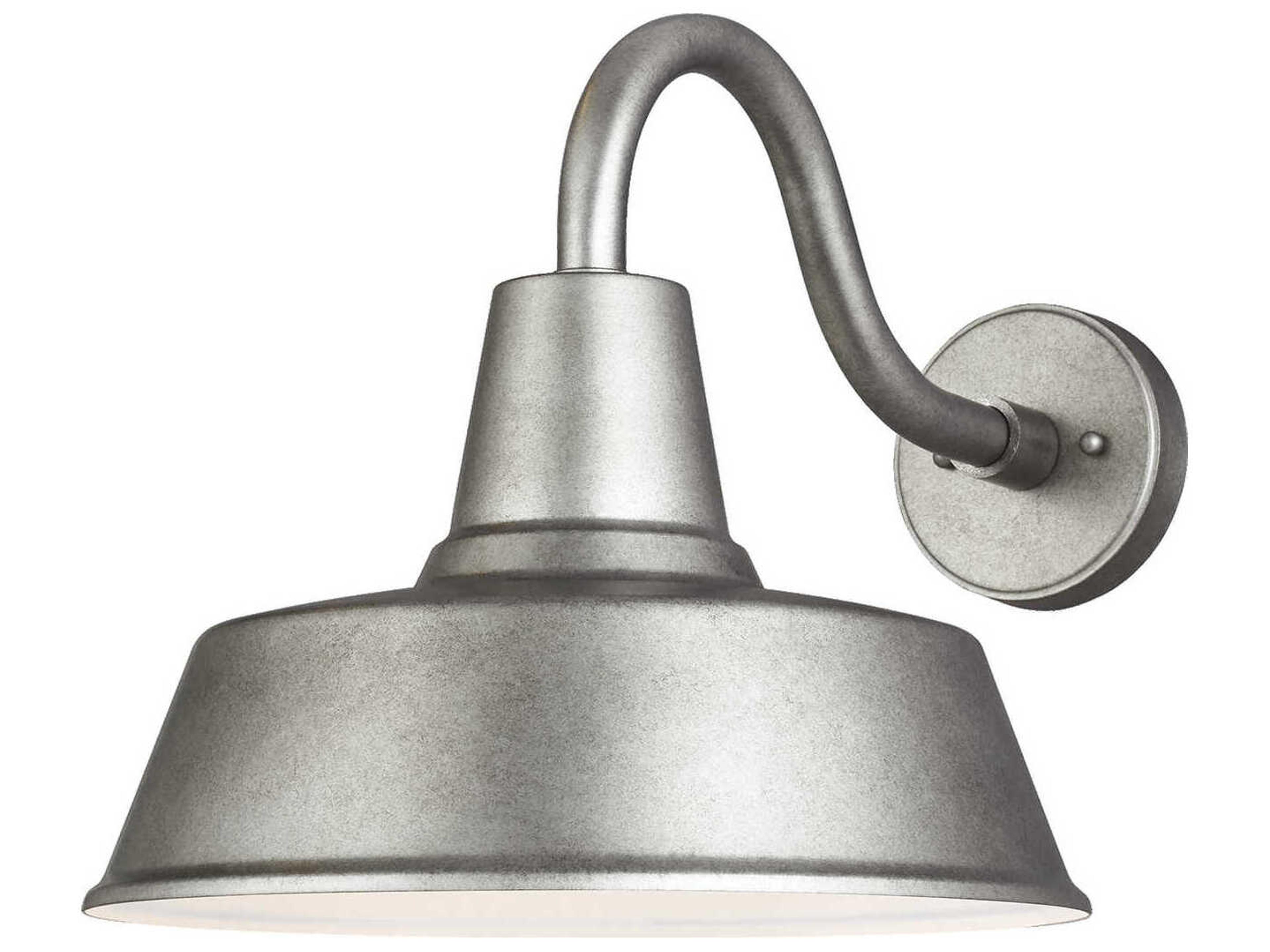 Large Outdoor Wall Lantern Barn Light Weathered Pewter