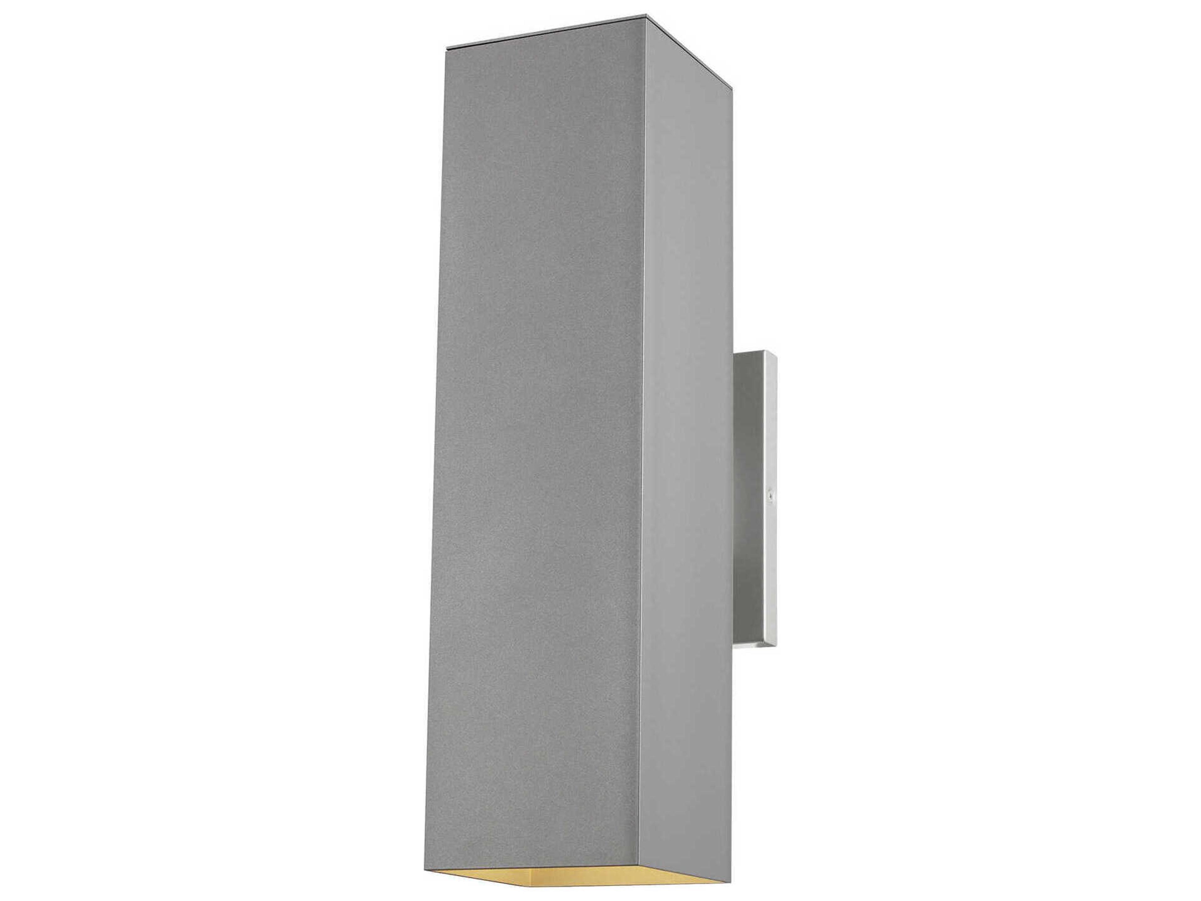 Pohl Painted Brushed Nickel 2 Light Outdoor Wall Lantern