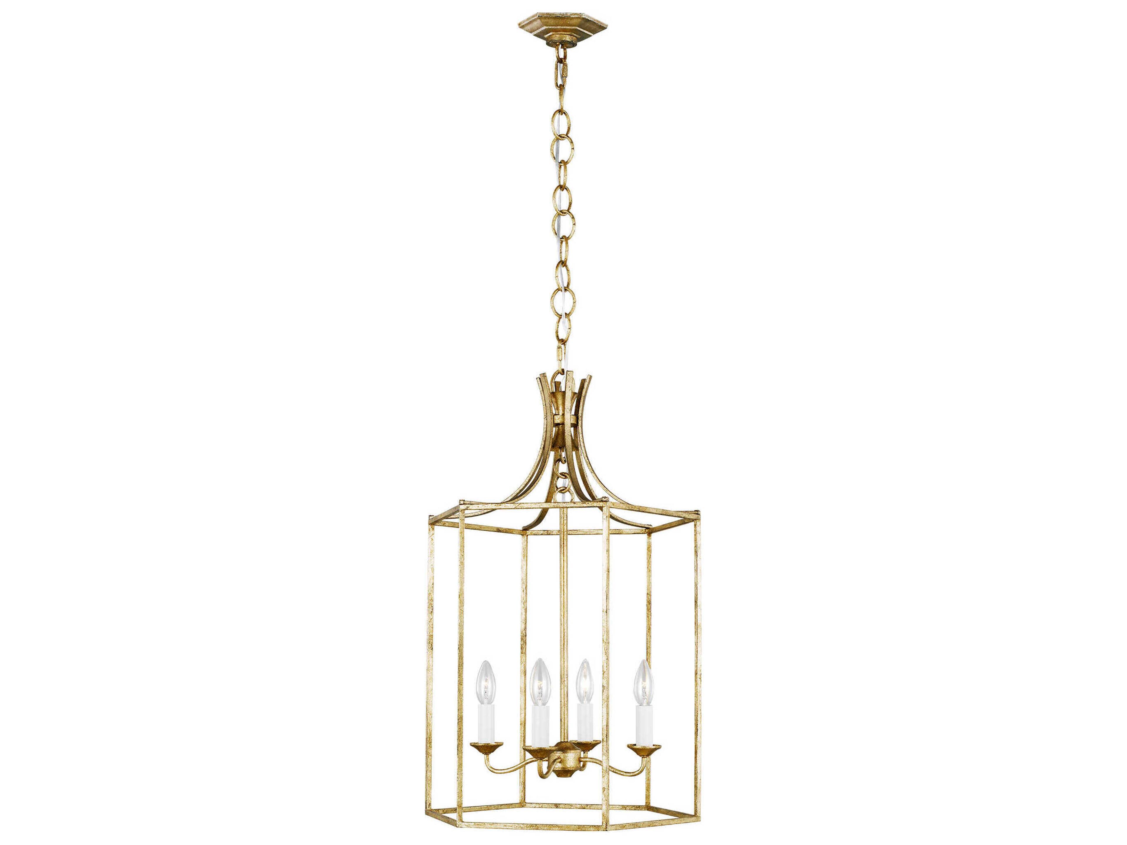 4-Light Lantern Pendant Bantry House Antique Gild