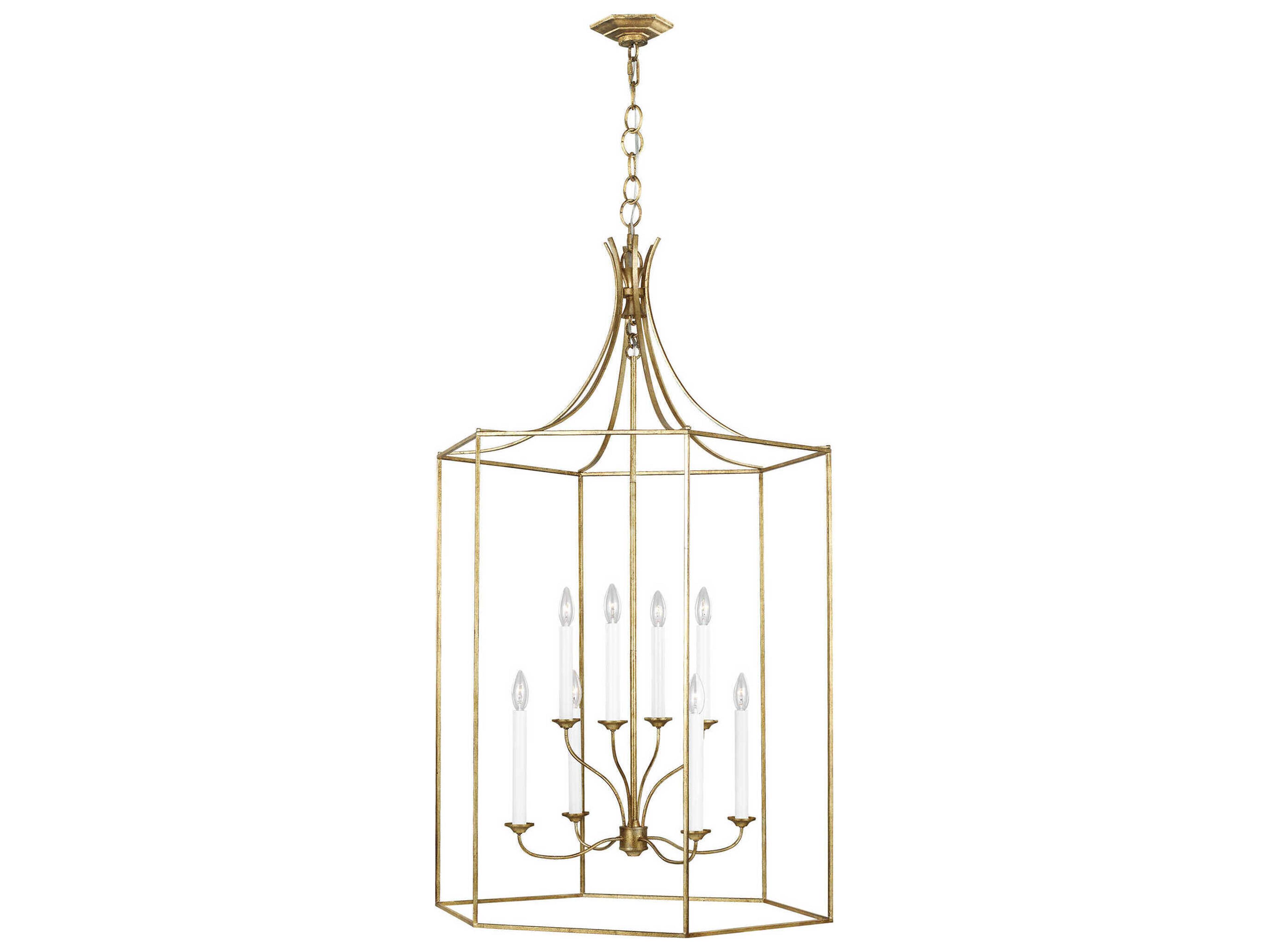 Bantry House 8 Light Antique Gild Lantern Chandelier