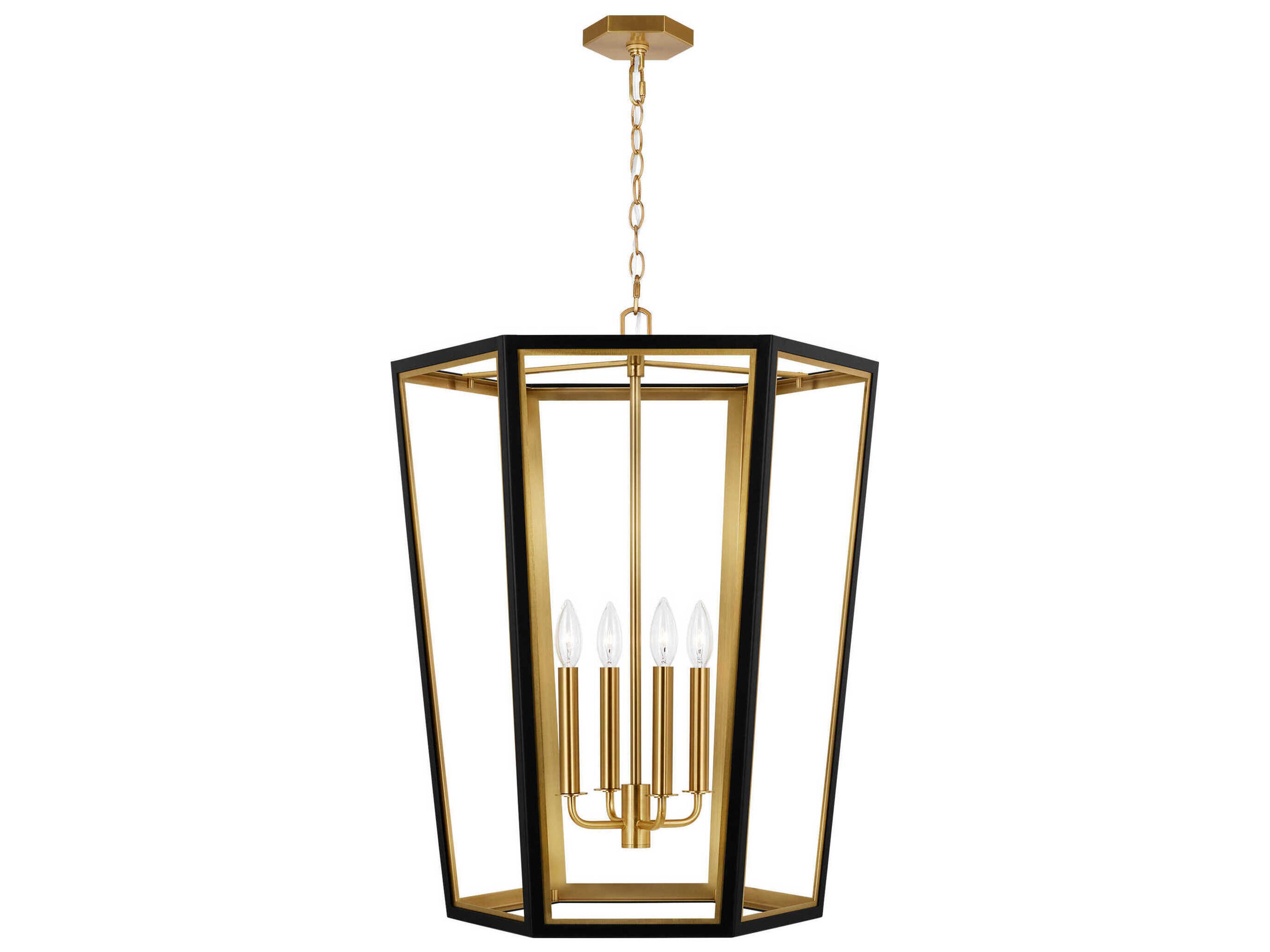 Curt 4 Light Lantern Chandelier Midnight Black