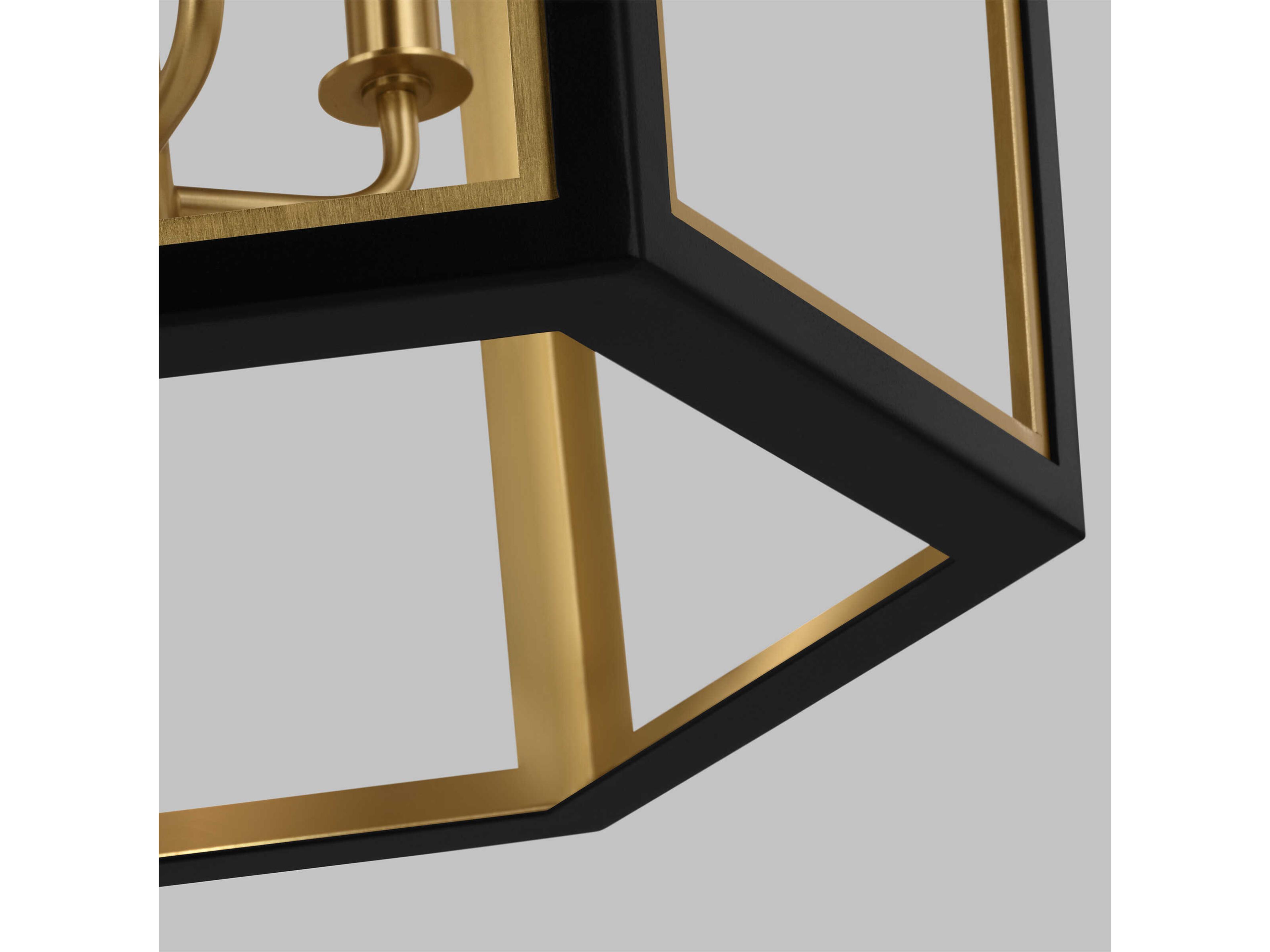 Visual Comfort Studio Curt 4-Light Midnight Black Lantern Chandelier