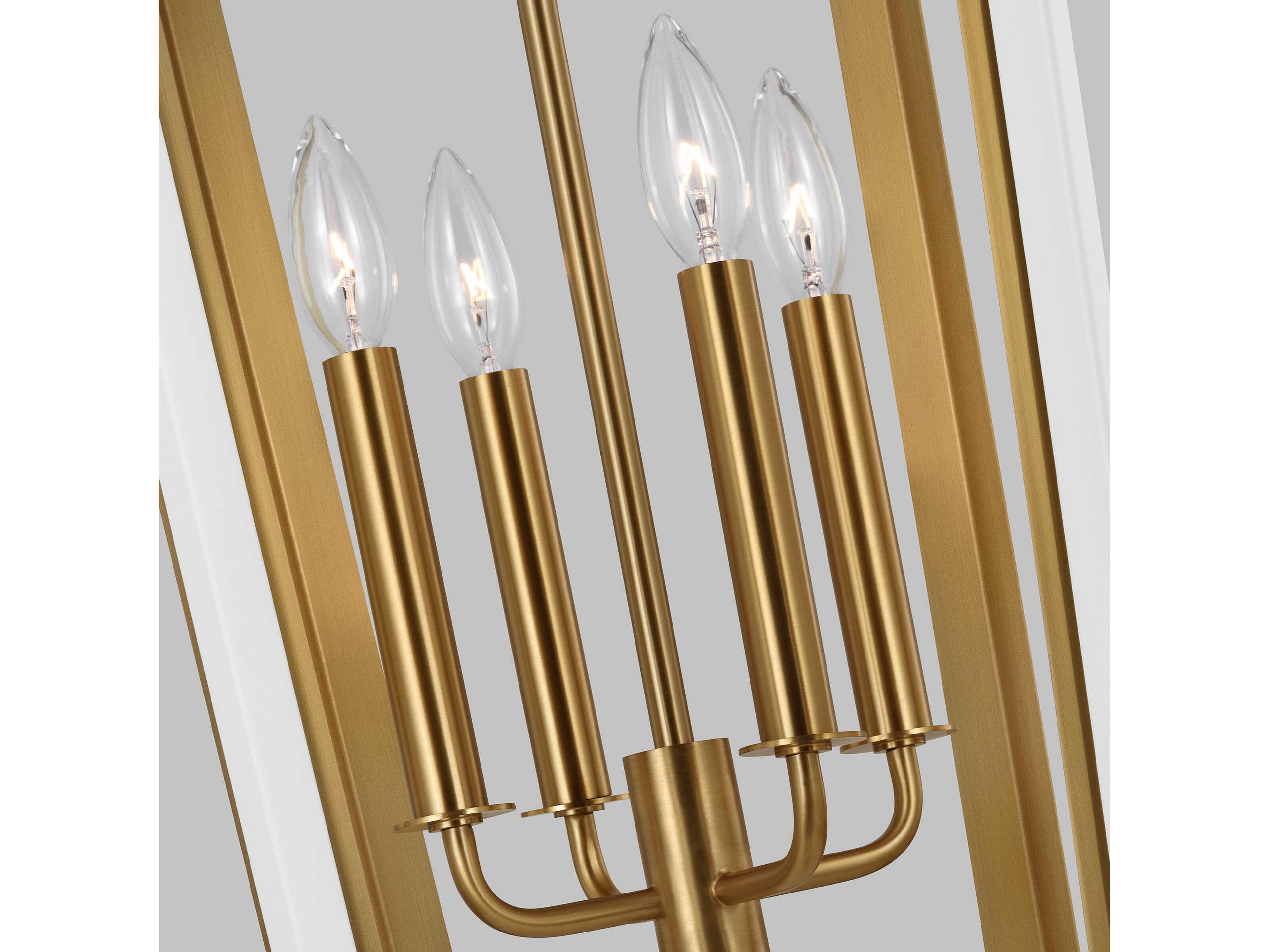 Visual Comfort Studio Curt 4-Light Matte White Lantern Chandelier