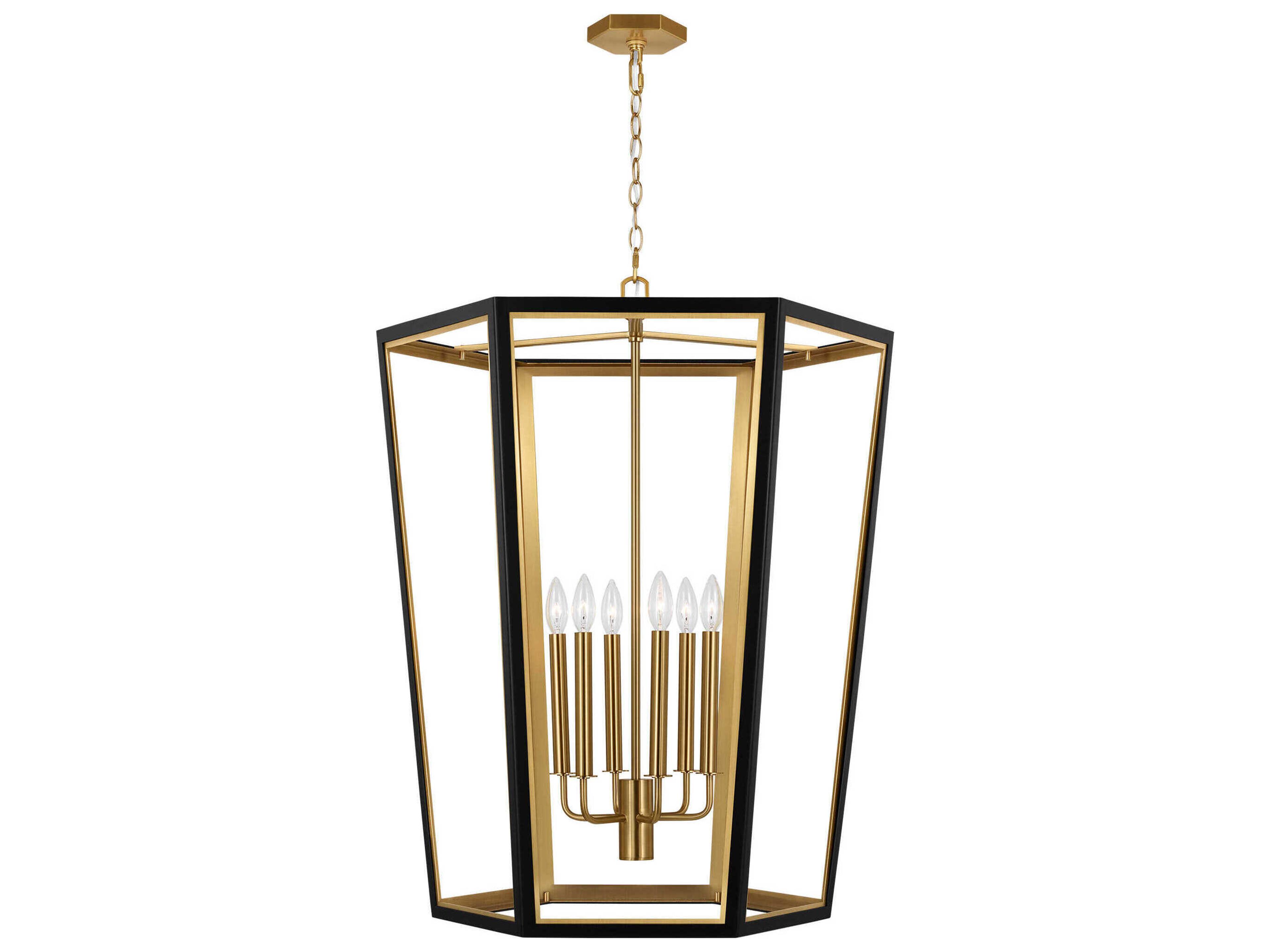 Curt Large Lantern Chandelier Midnight Black Steel