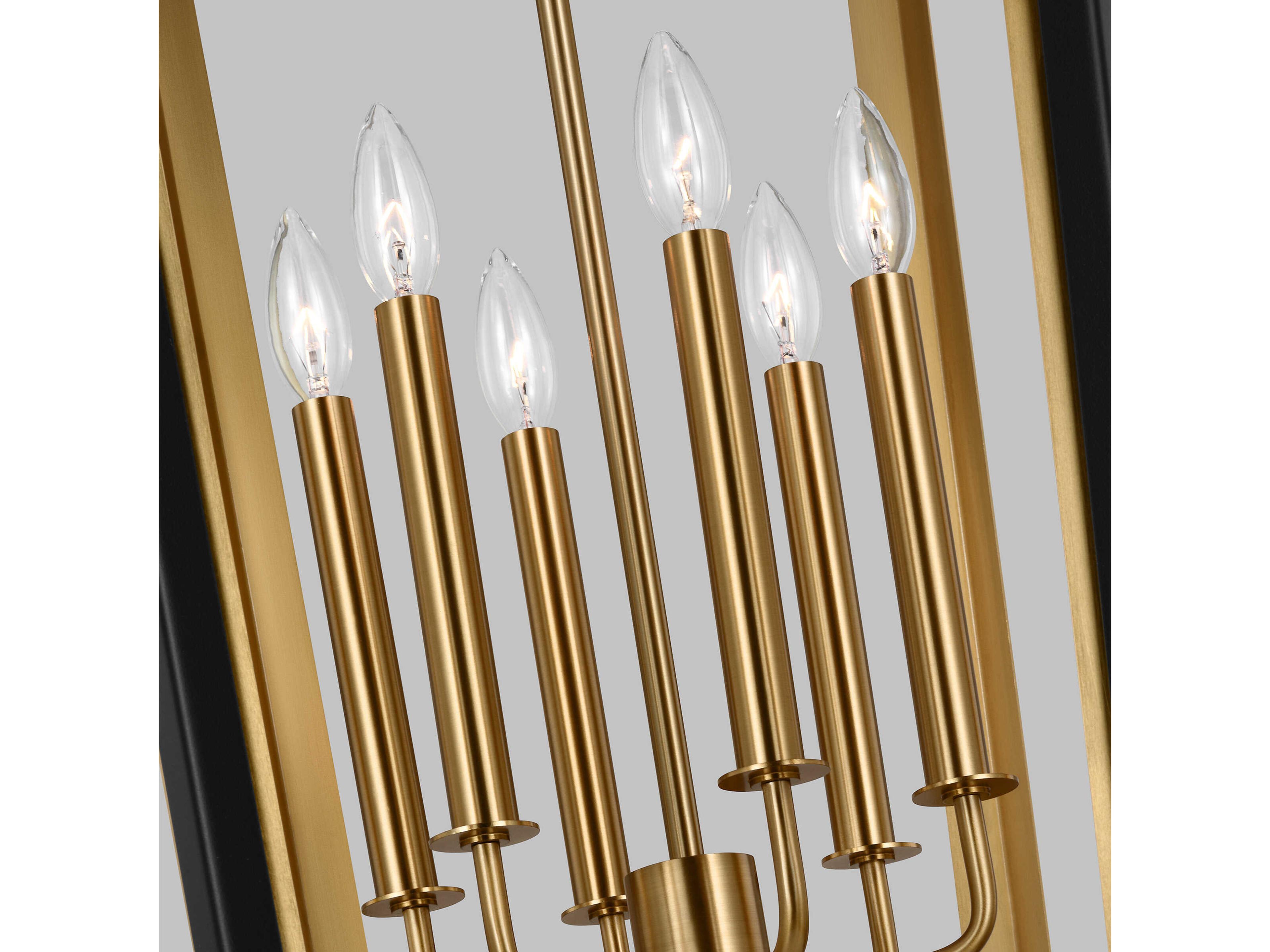 Visual Comfort Studio Curt 6-Light Midnight Black Lantern Chandelier