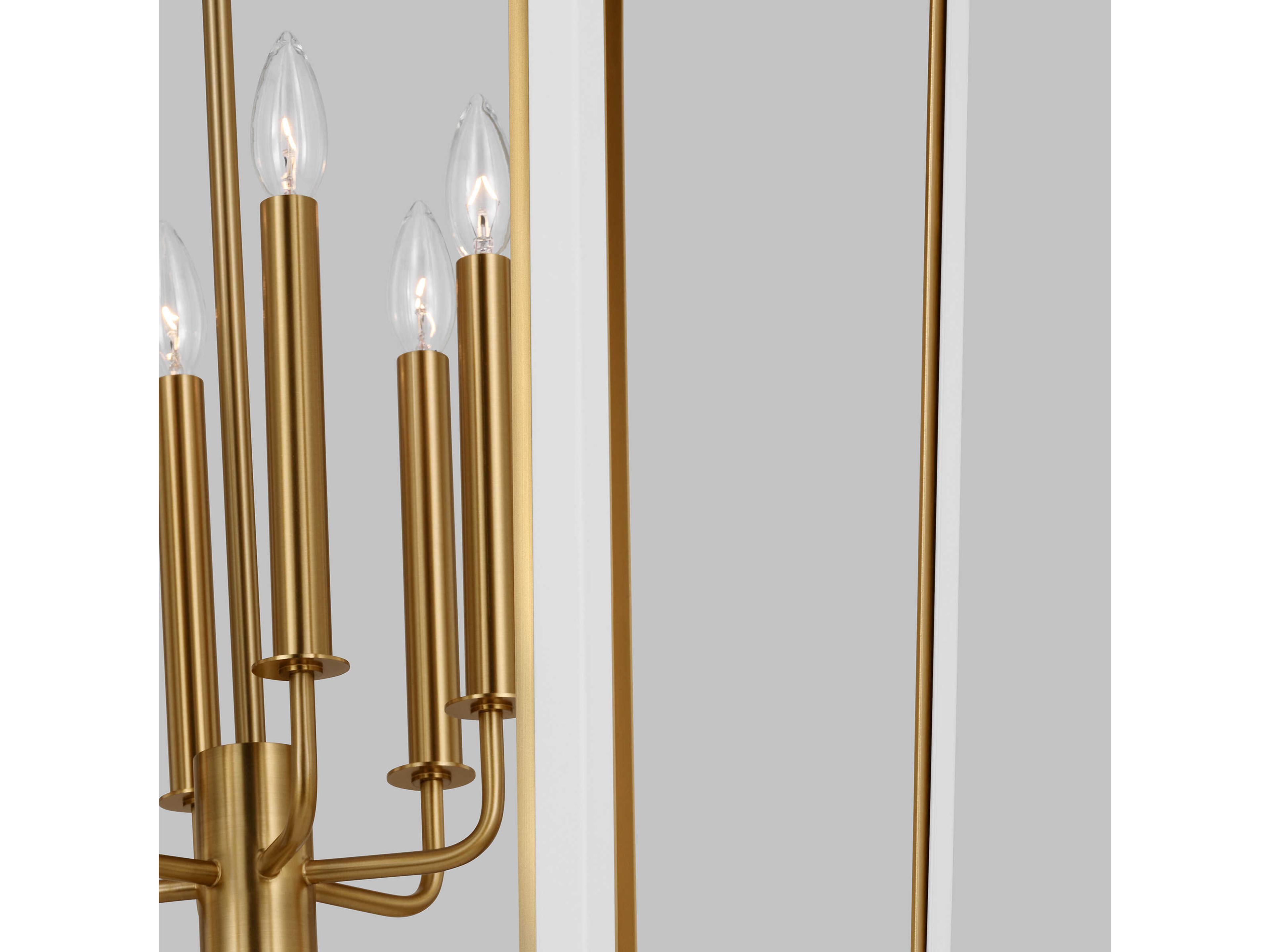 Visual Comfort Studio Curt 6-Light Matte White Lantern Chandelier