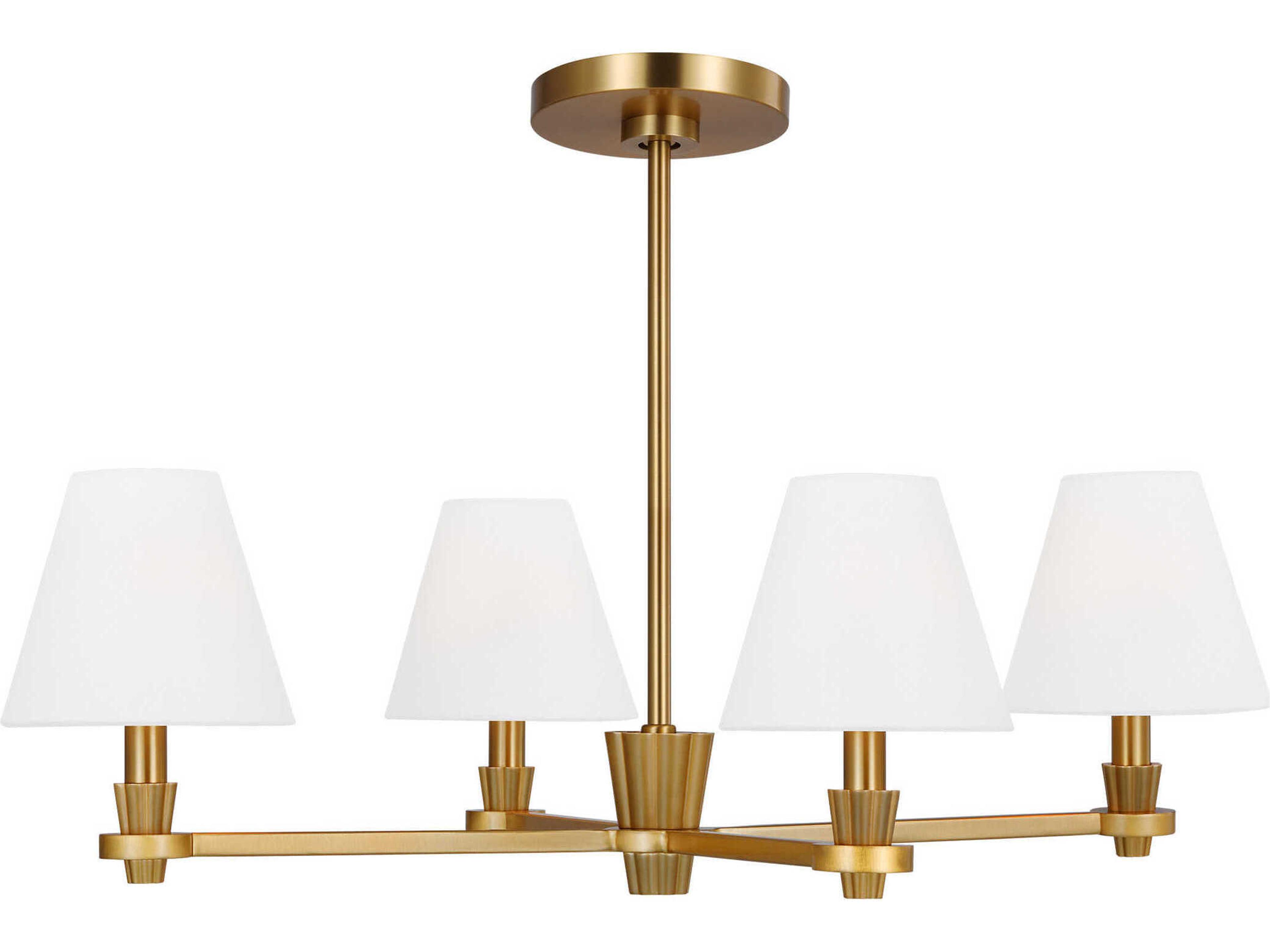Paisley 4-Light Chandelier Burnished Brass
