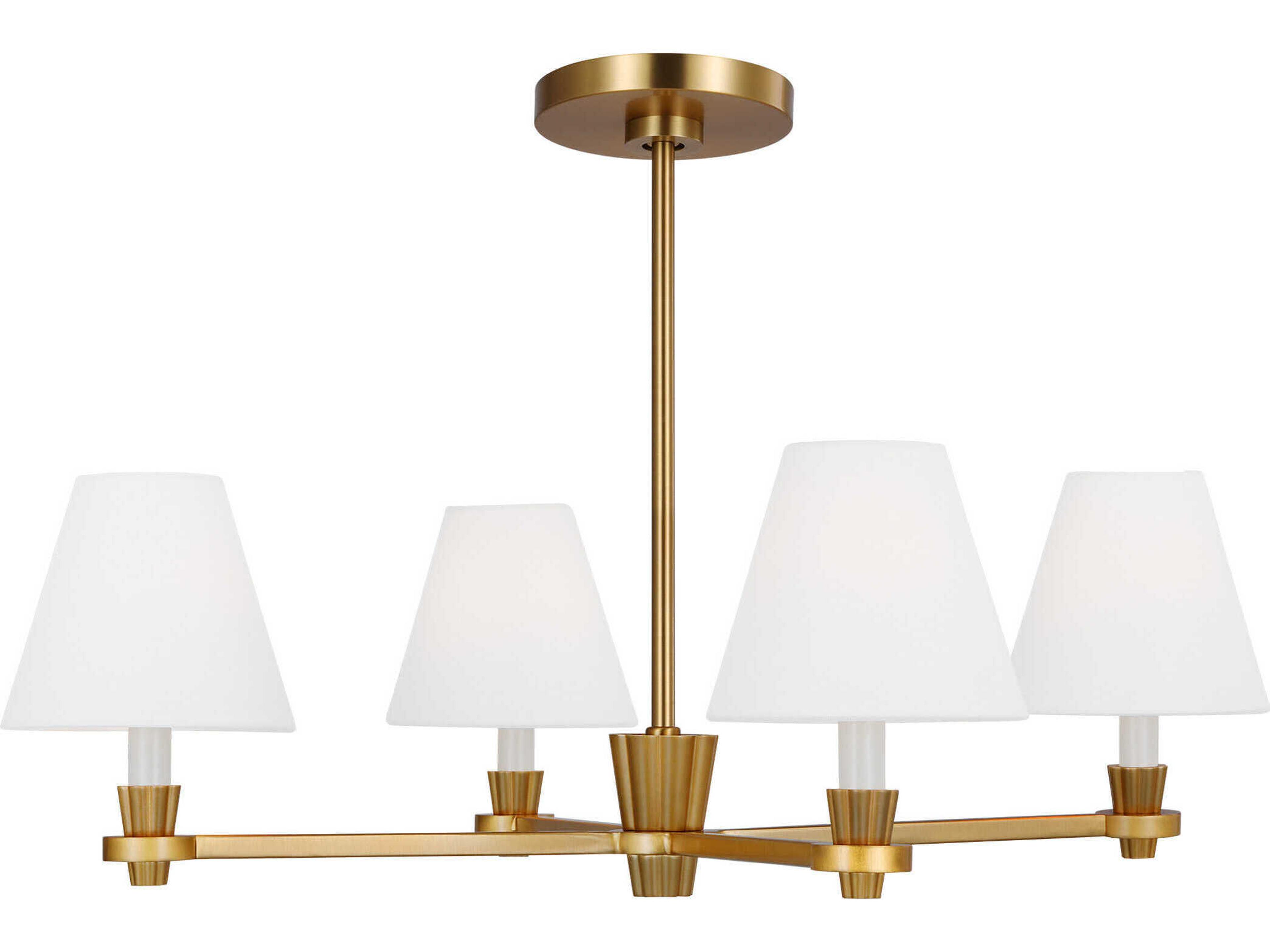 Visual Comfort Studio Paisley 4-Light Burnished Brass Empire Chandelier