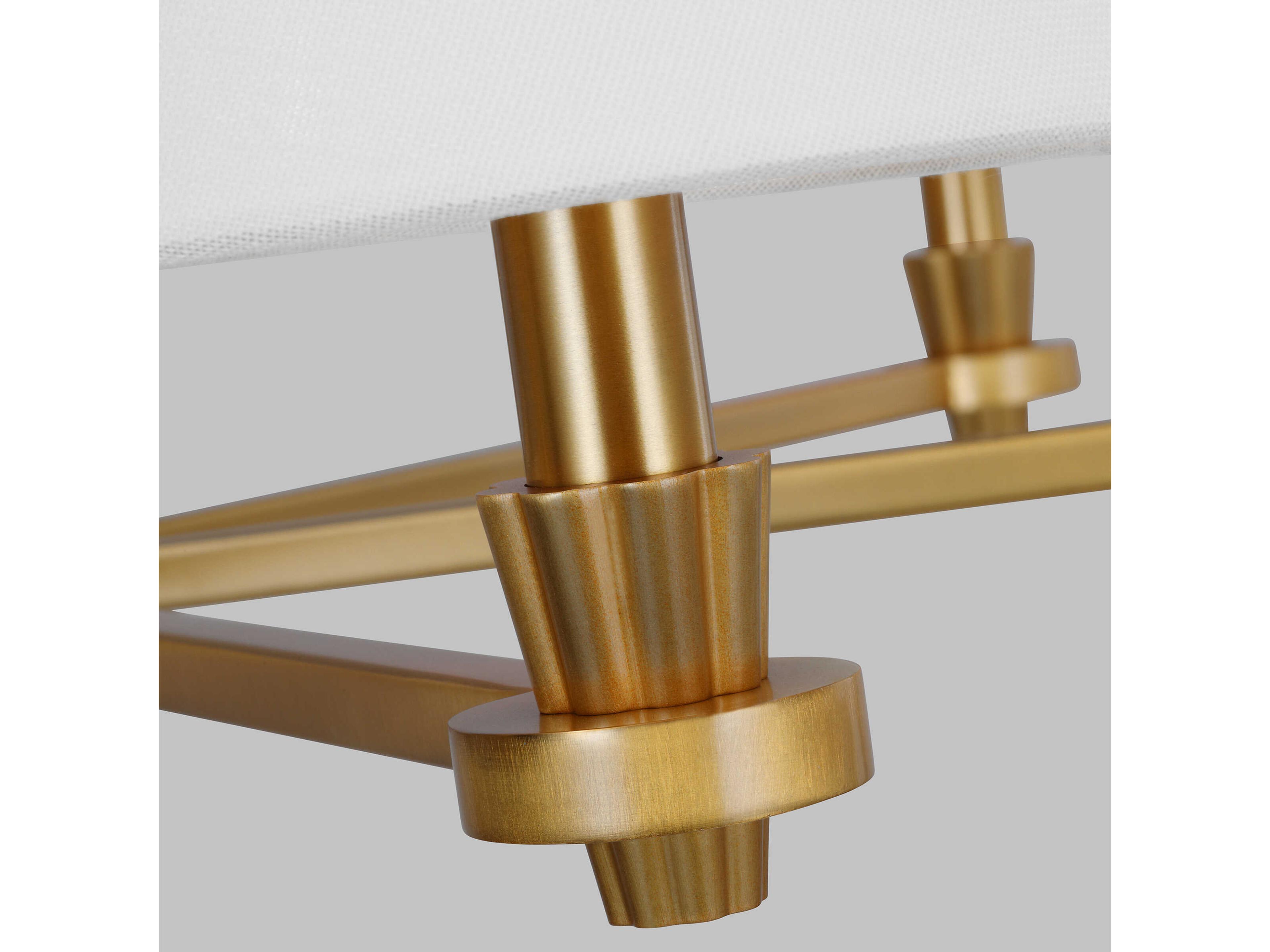 Visual Comfort Studio Paisley 6-Light Burnished Brass Empire Chandelier