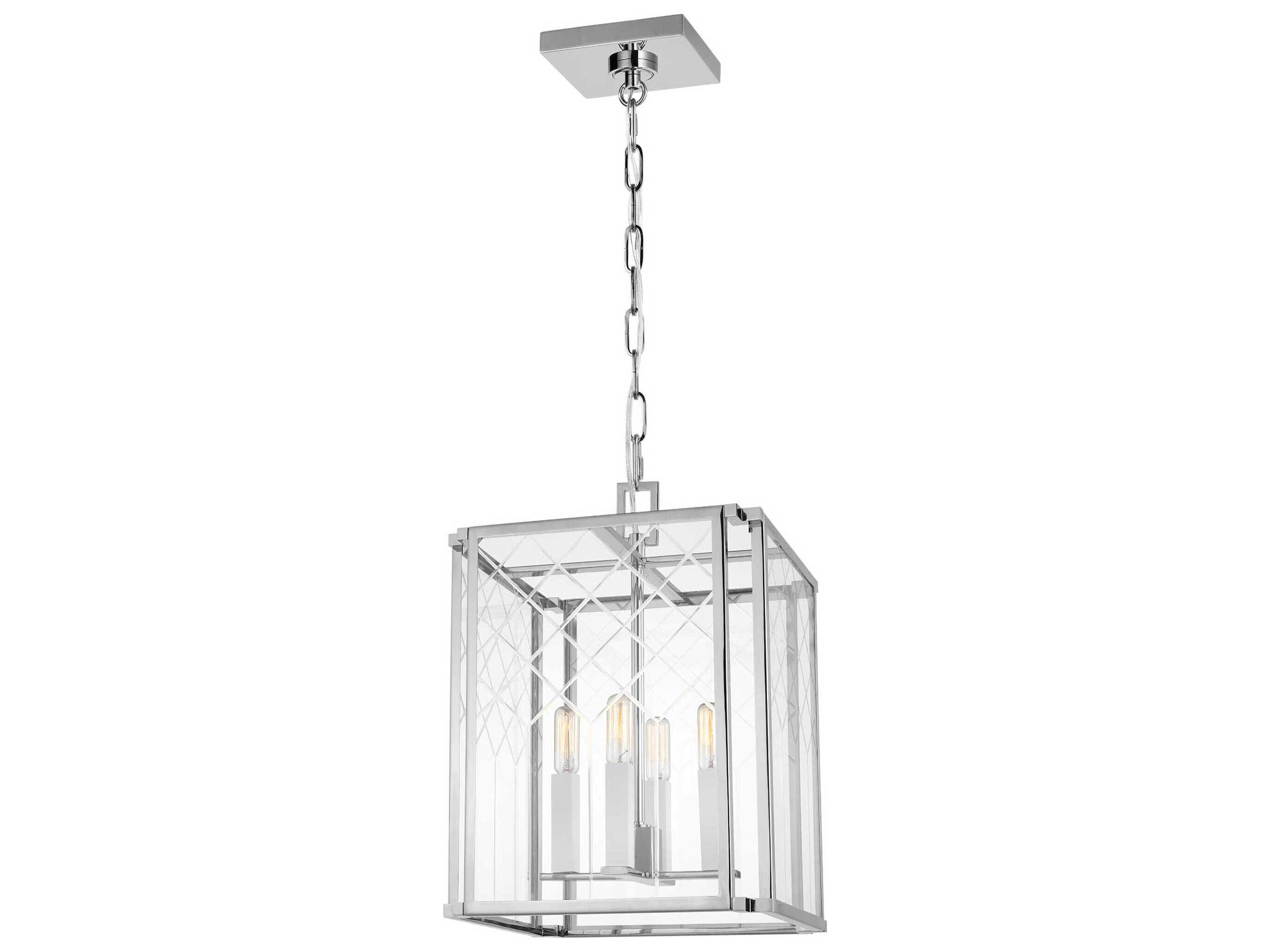 Visual Comfort Studio Erro 4-Light Polished Nickel Chandelier