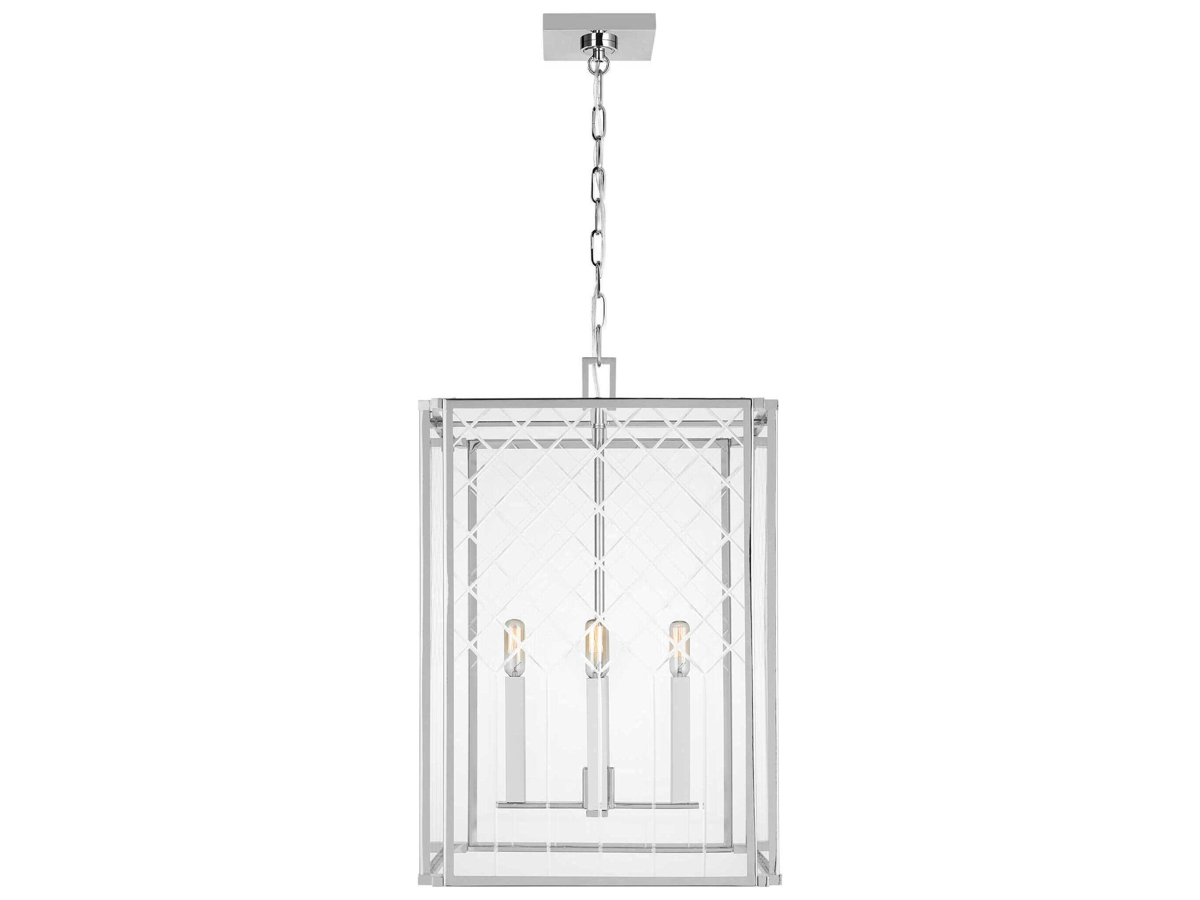 Visual Comfort Studio Erro 4-Light Polished Nickel Chandelier