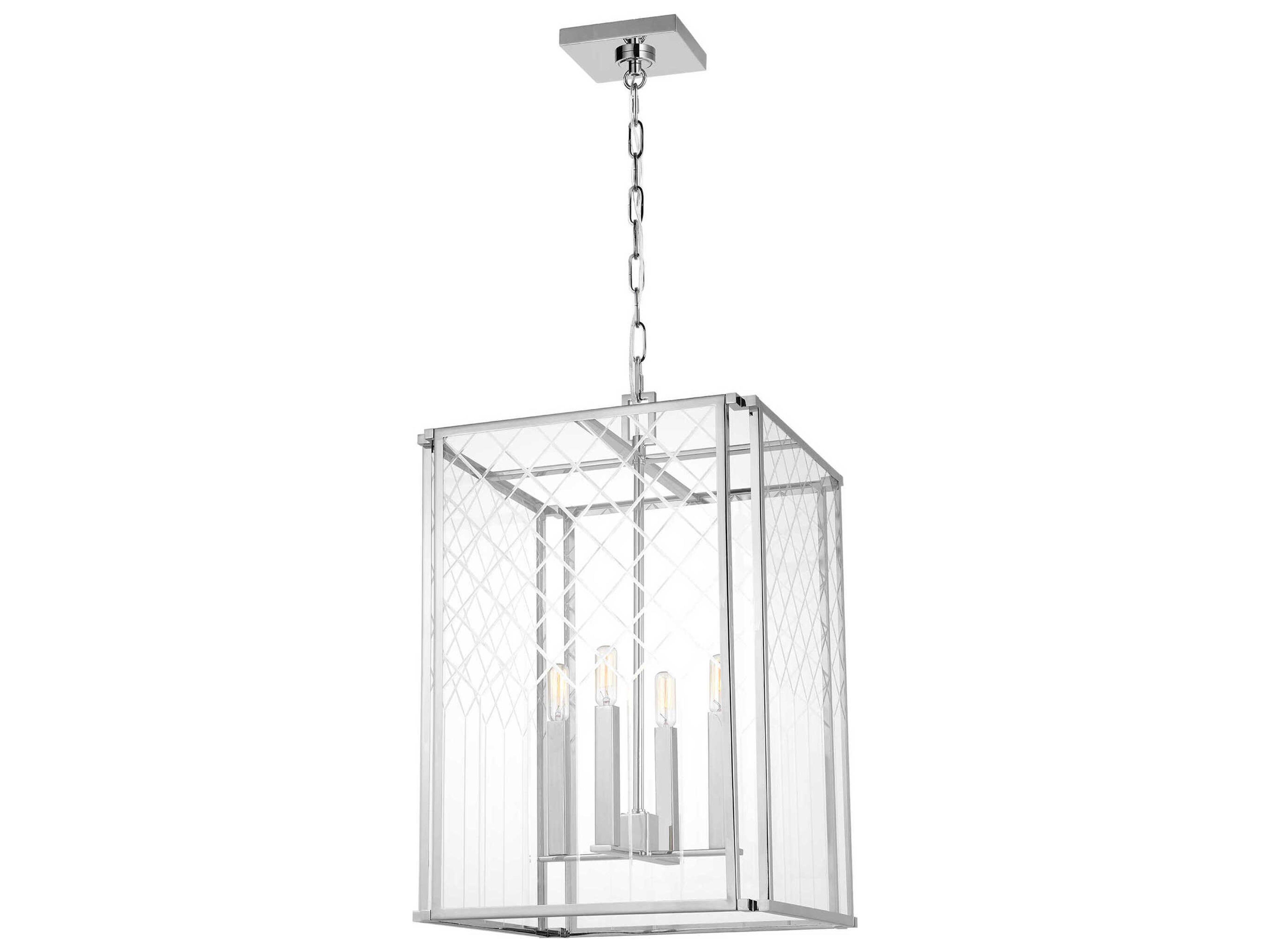 Visual Comfort Studio Erro 4-Light Polished Nickel Chandelier