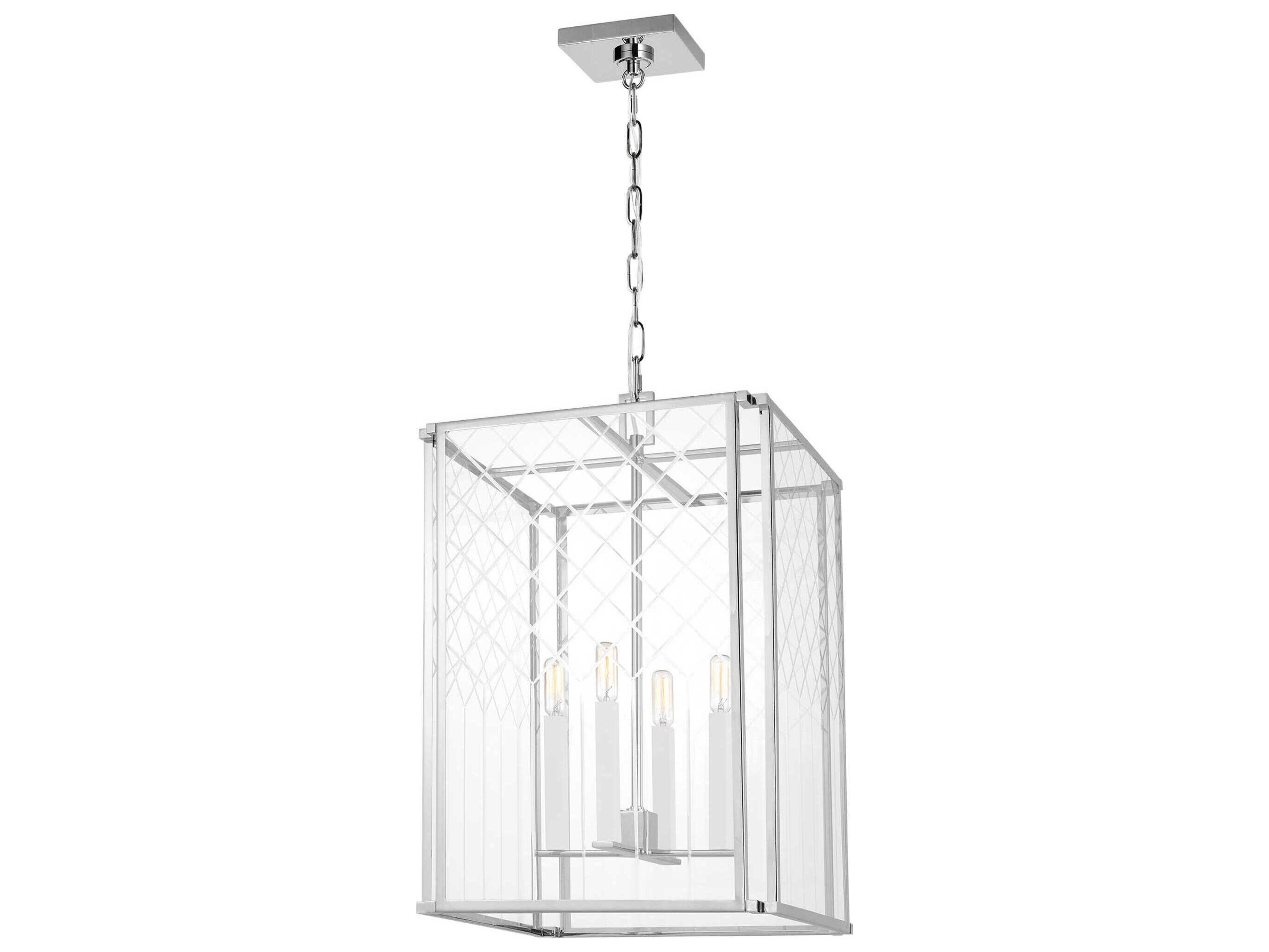 Visual Comfort Studio Erro 4-Light Polished Nickel Chandelier