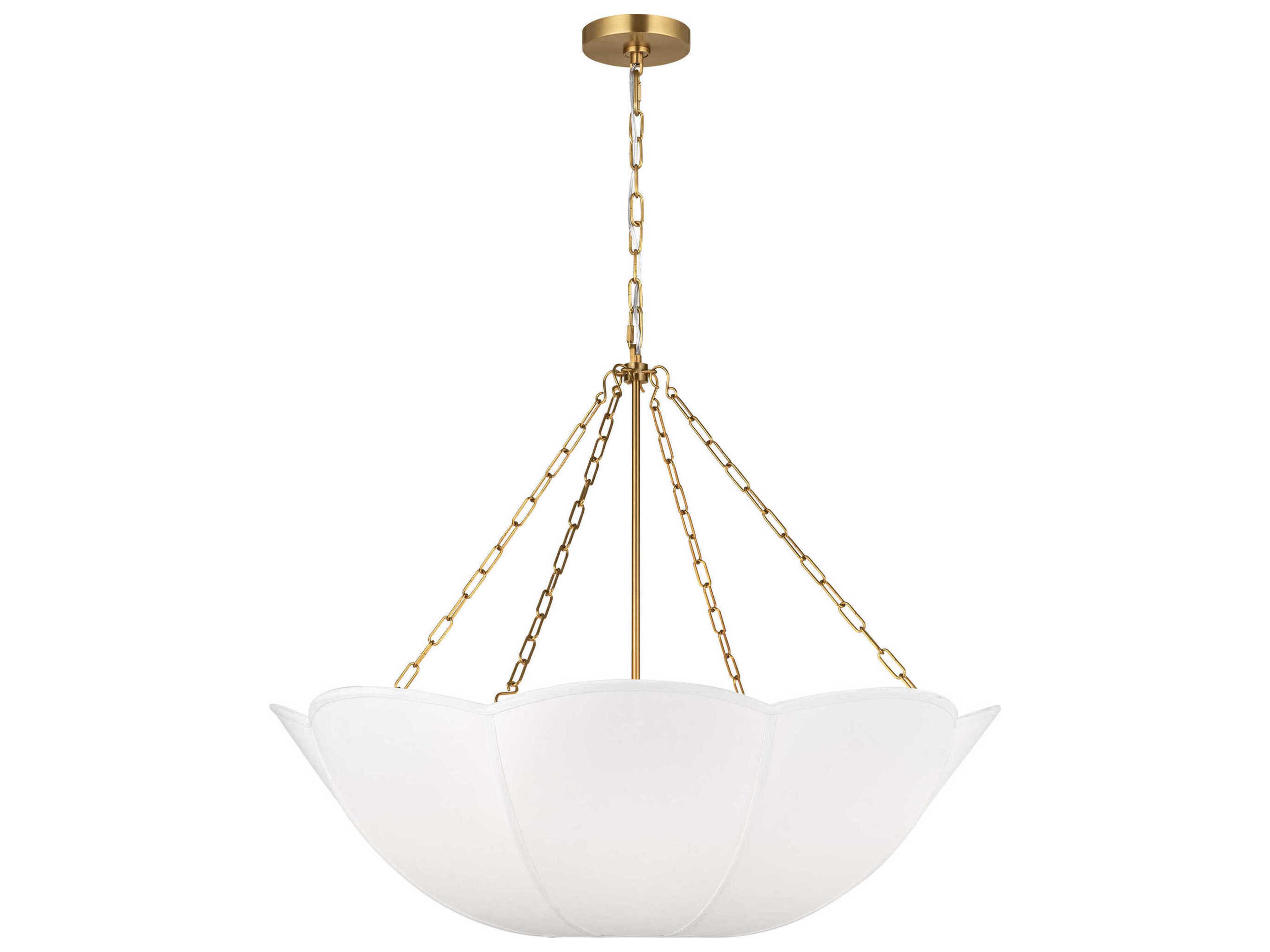 Visual Comfort Studio Stassi 4-Light Burnished Brass Bowl Pendant