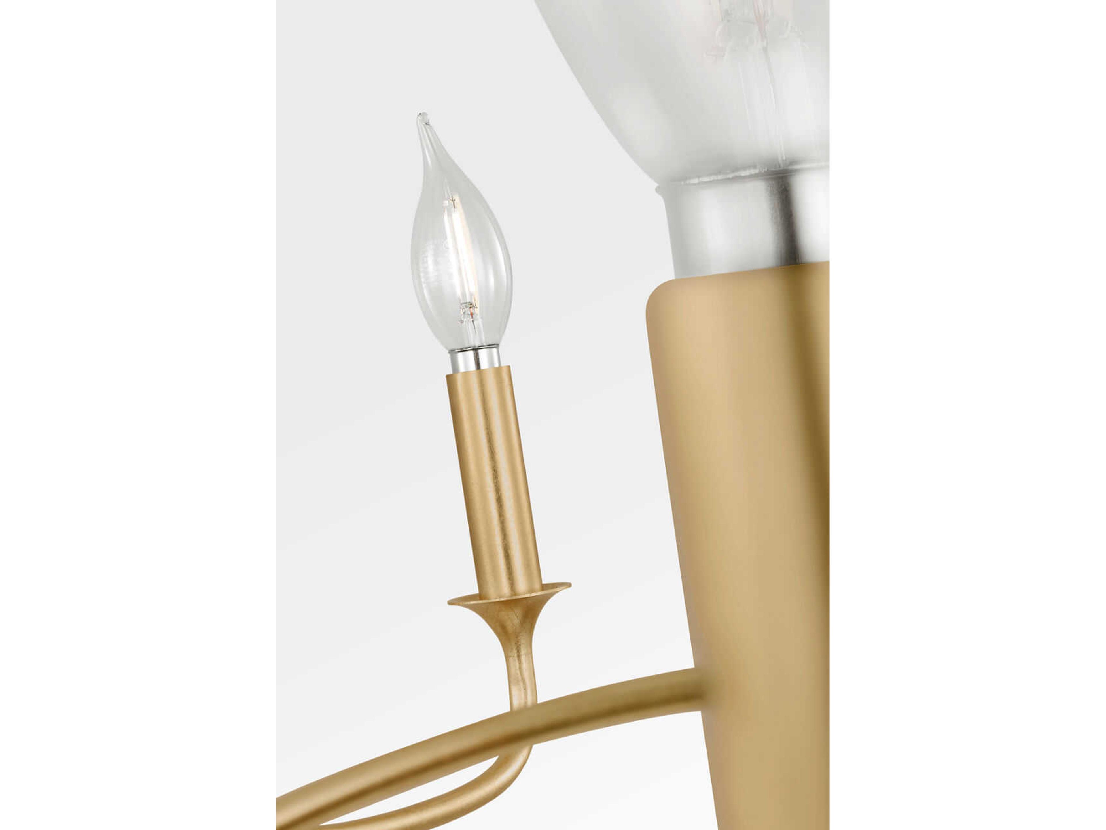 Visual Comfort Studio Chatsworth 6-Light Gild Gold Candelabra Chandelier