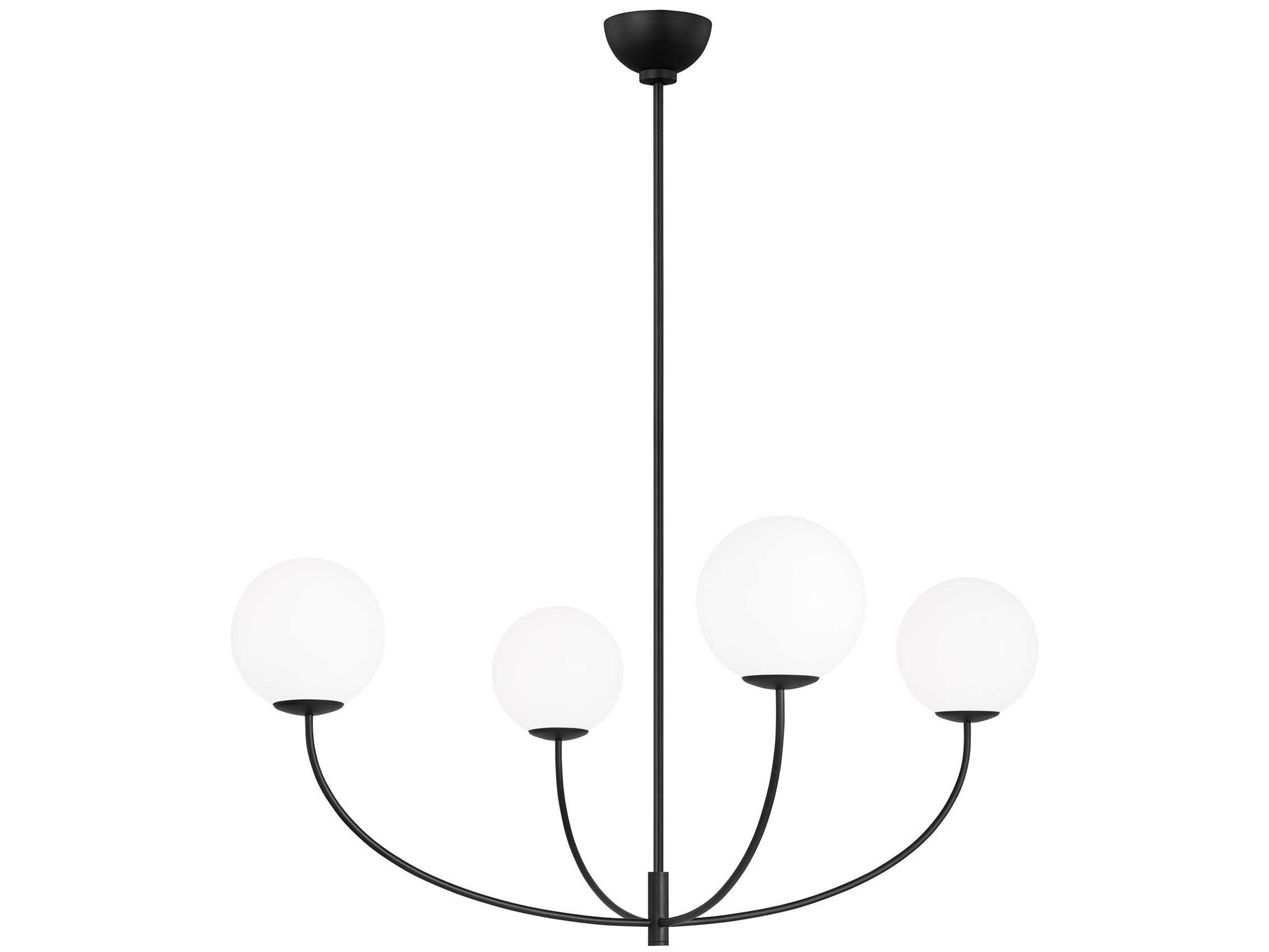 Visual Comfort Studio Galassia 4-Light Midnight Black Globe Chandelier