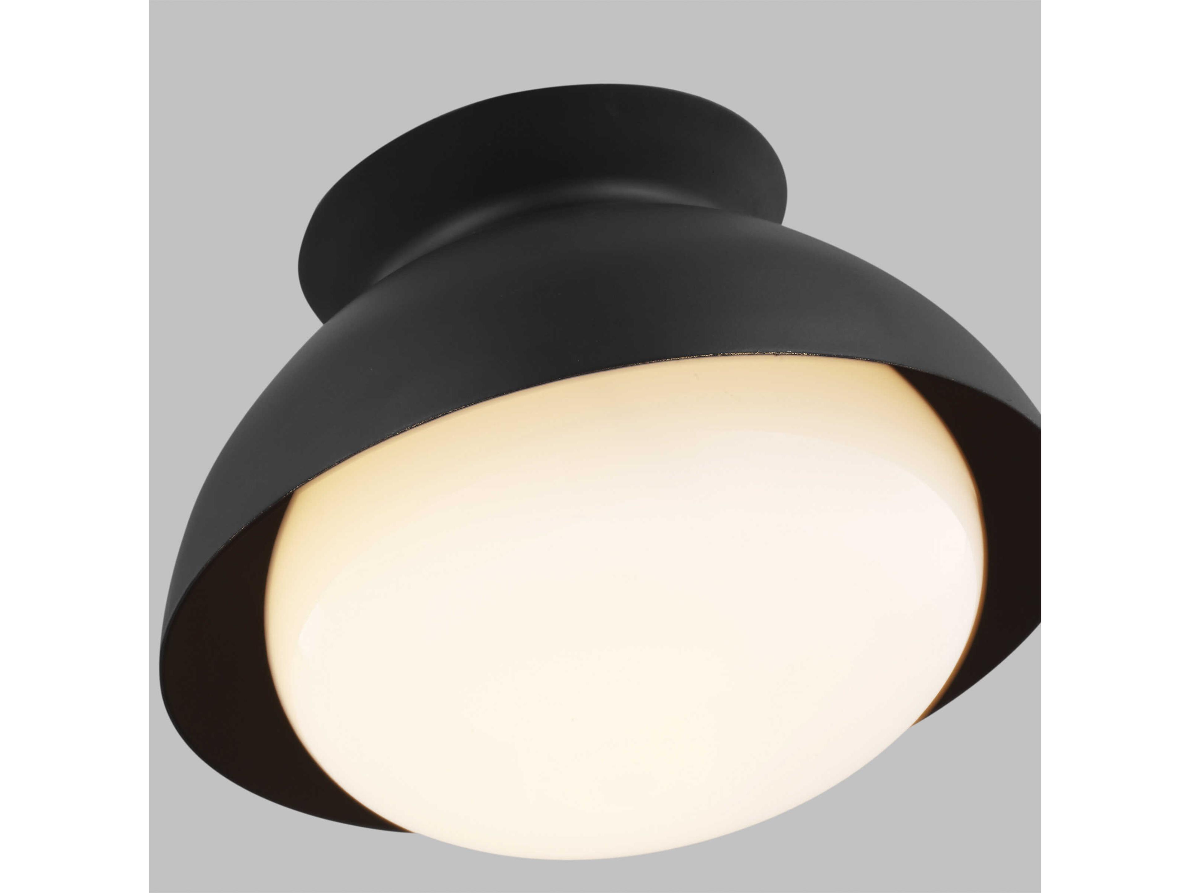 Visual Comfort Studio Lucerne 1-Light Midnight Black Dome Flush Mount