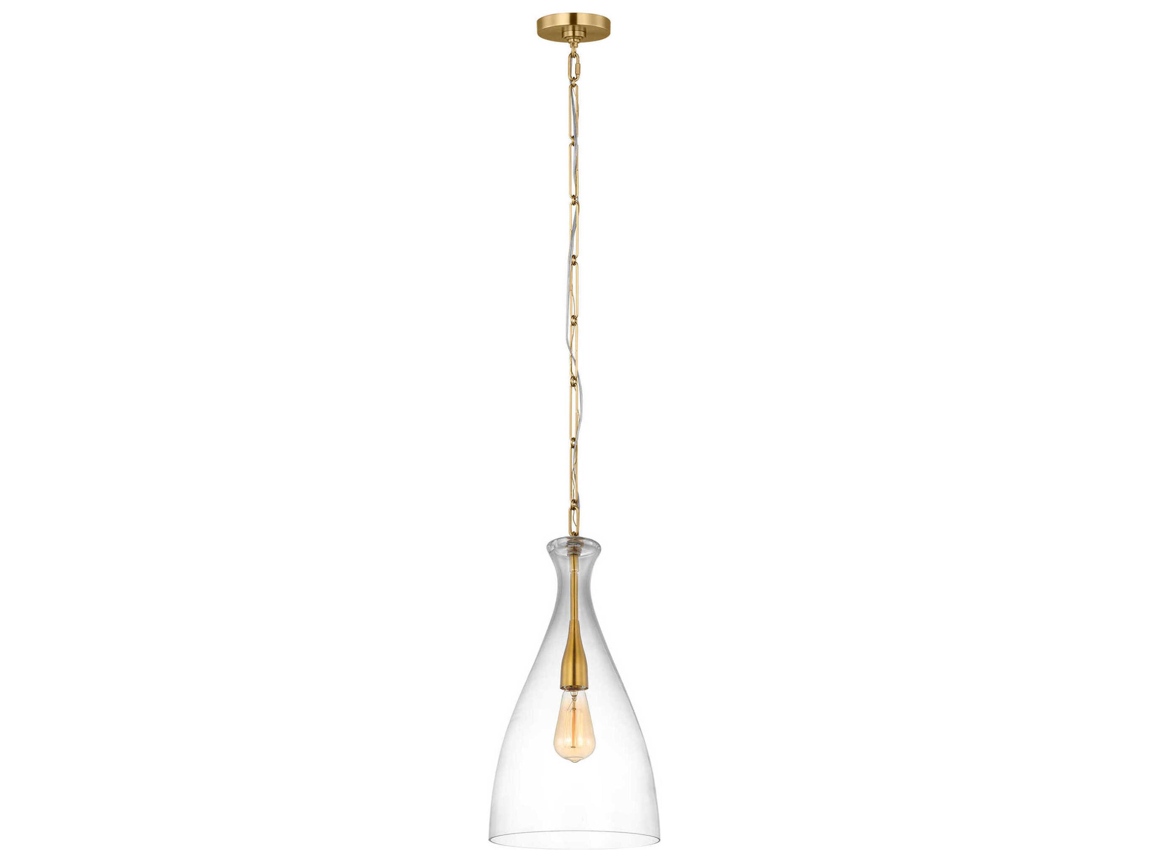 Athena 1-Light Burnished Brass Mini Pendant