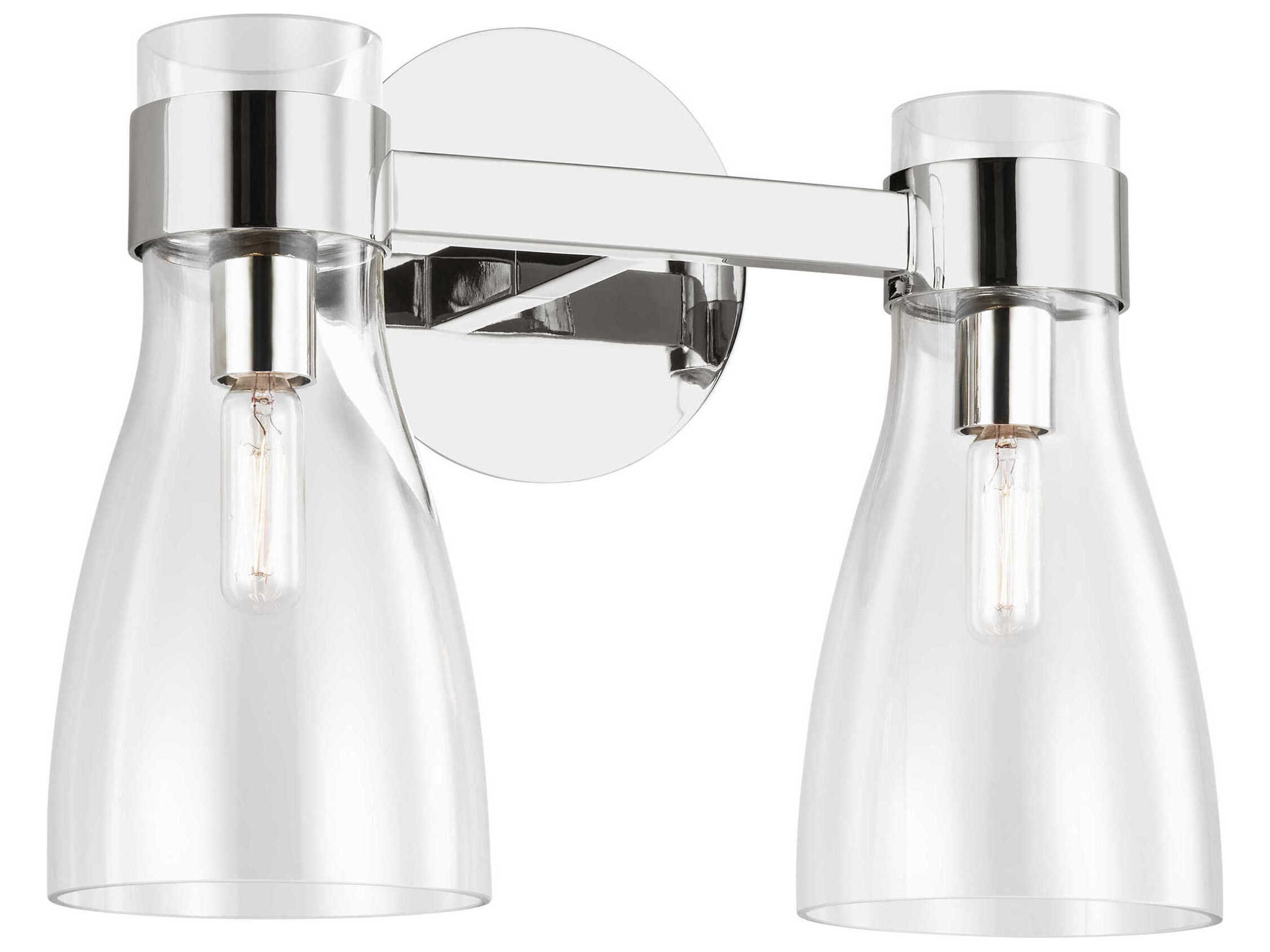 Visual Comfort Studio Moritz 2-Light Polished Nickel Vanity Light