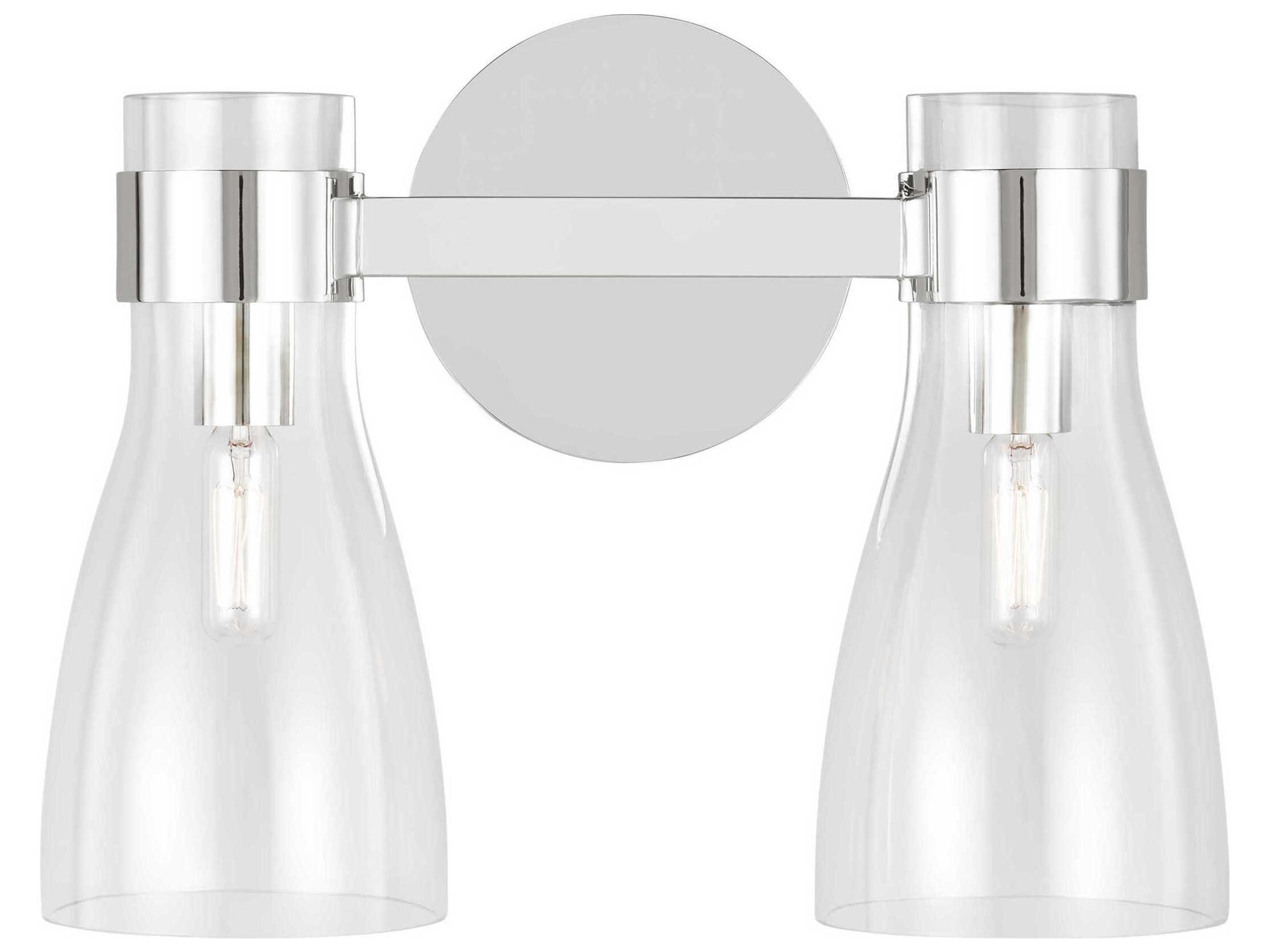 Visual Comfort Studio Moritz 2-Light Polished Nickel Vanity Light