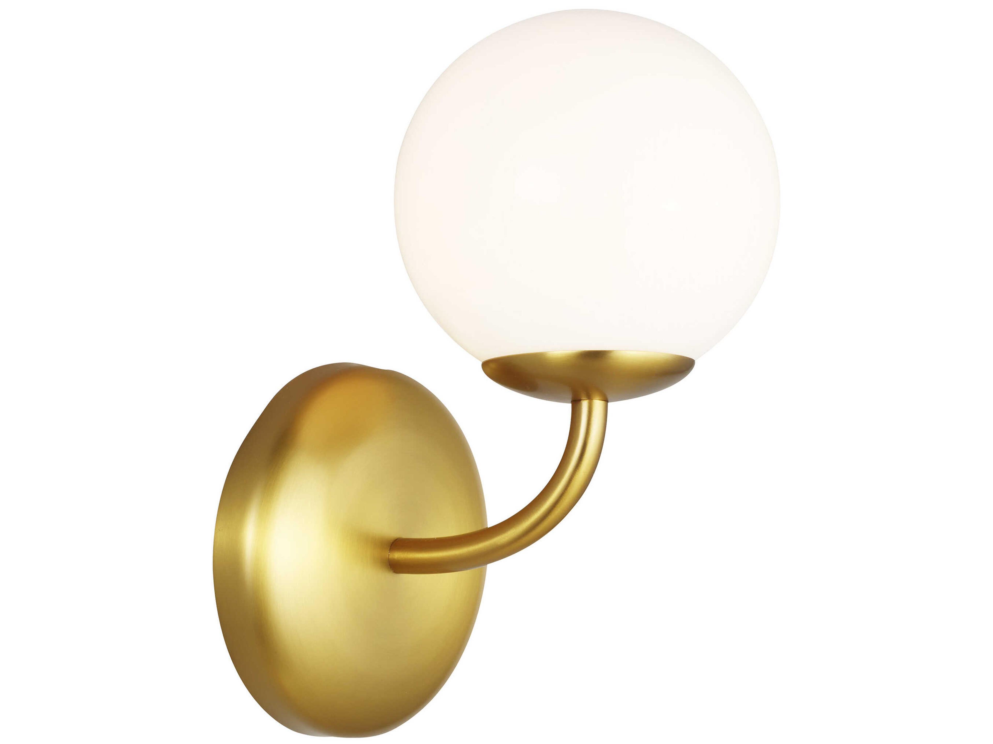 Galassia Wall Sconce AERIN Burnished Brass Milk White Glass