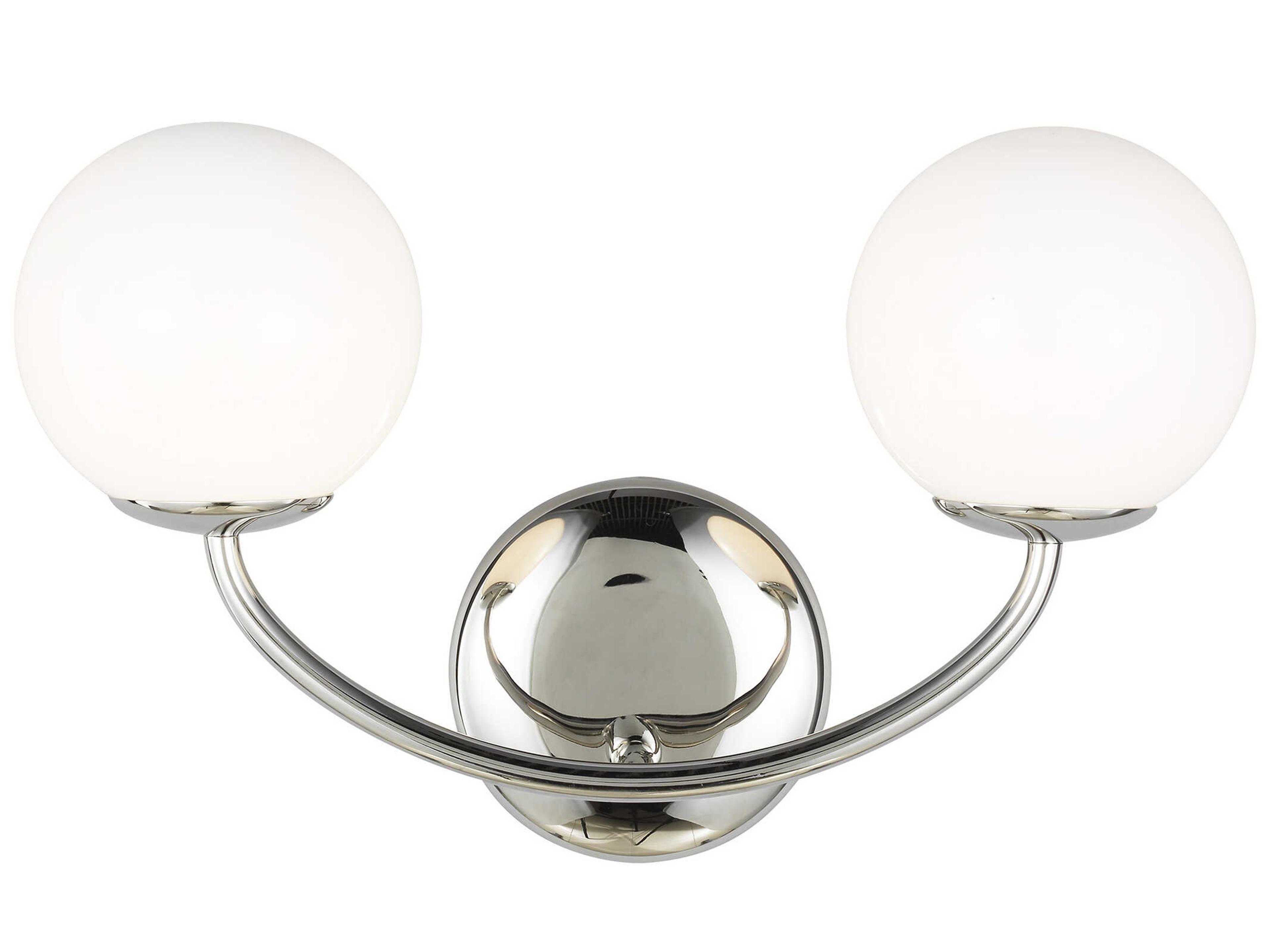 Visual Comfort Studio Galassia 2-Light Polished Nickel Vanity Light