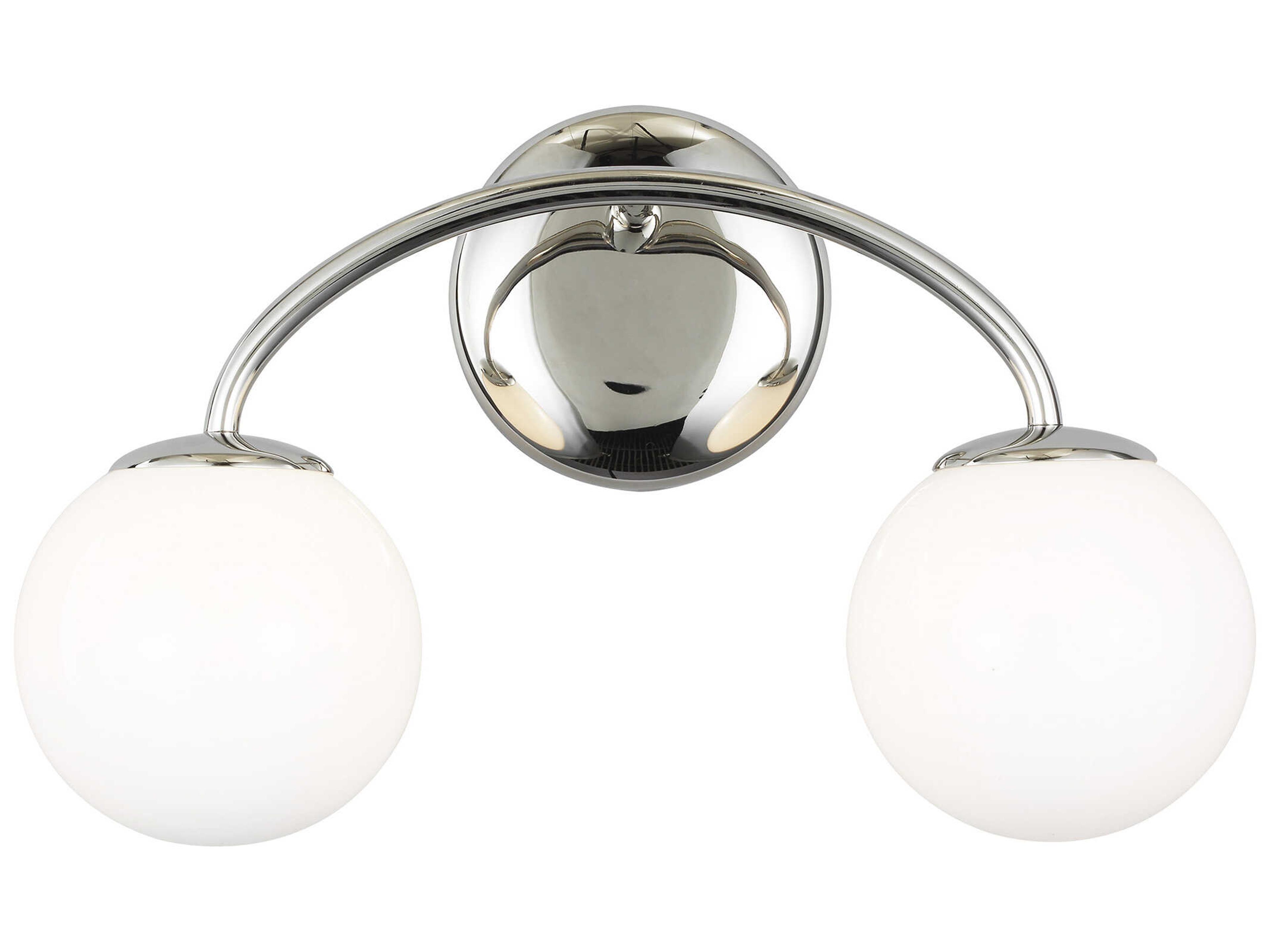 Visual Comfort Studio Galassia 2-Light Polished Nickel Vanity Light