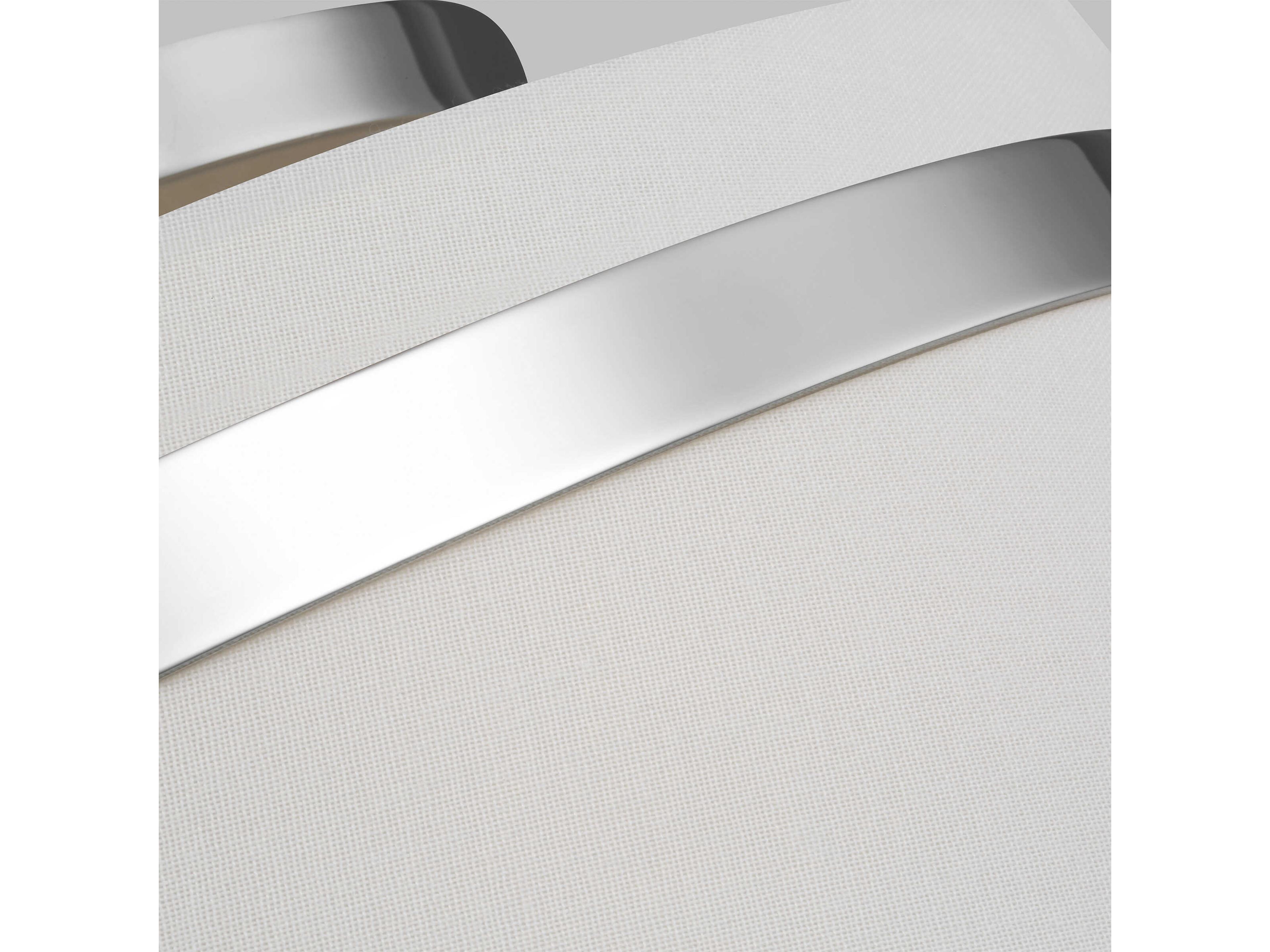 Visual Comfort Studio Cordtlandt 3-Light Polished Nickel Drum Flush Mount