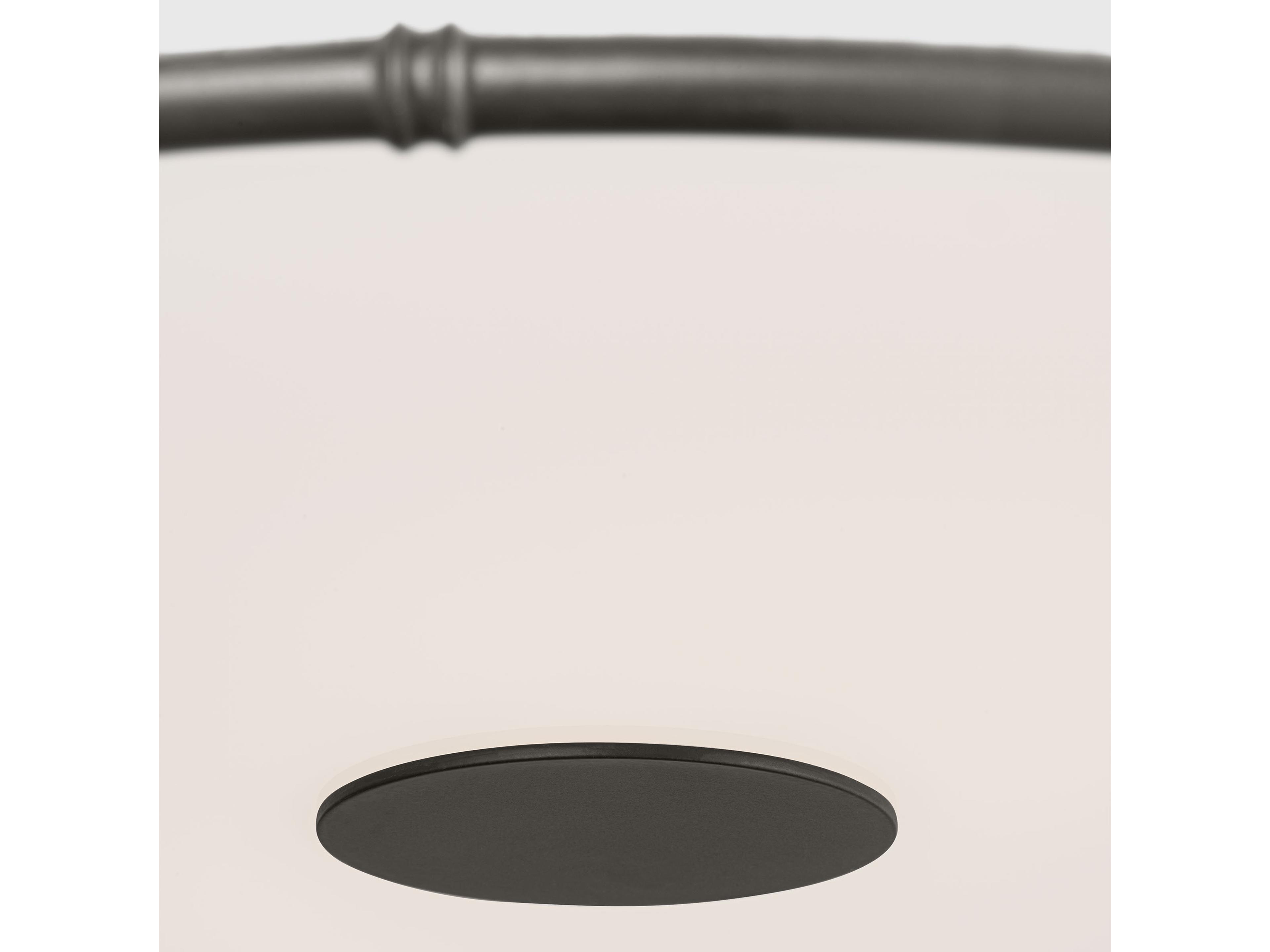 Visual Comfort Studio Aldric 2-Light Aged Iron Bronze Drum Flush Mount