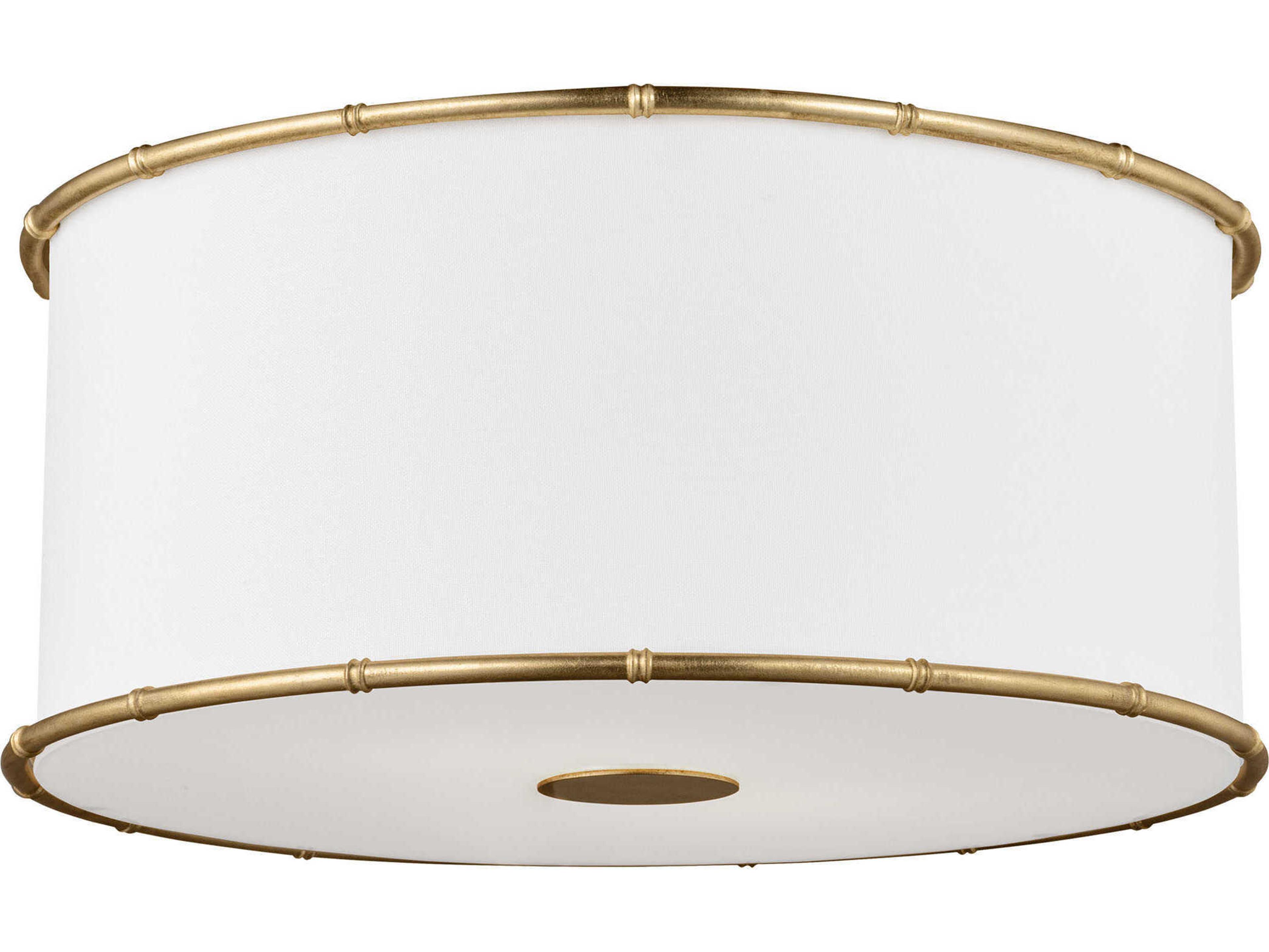 Visual Comfort Studio Aldric 2-Light Gild Gold Drum Flush Mount